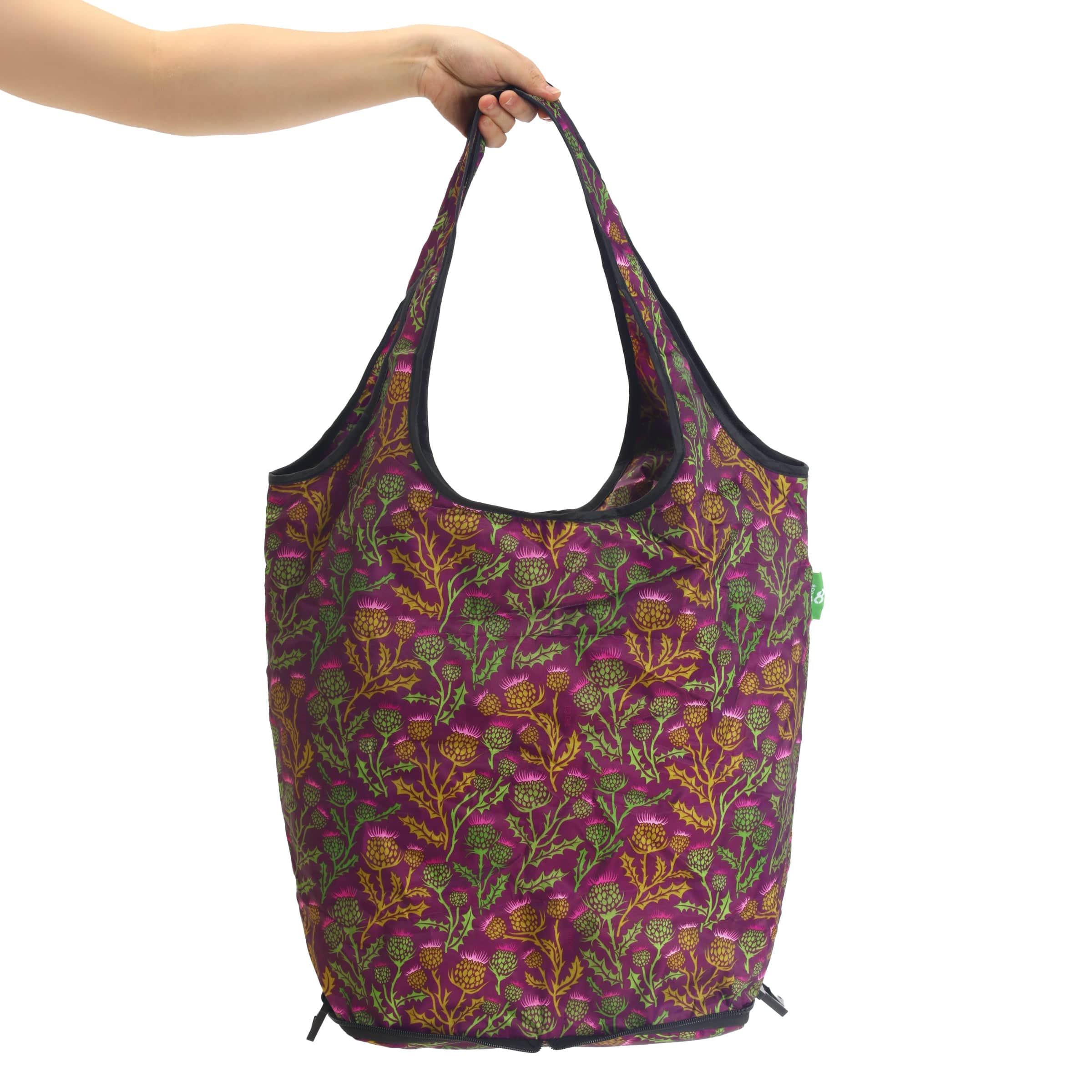 Eco Chic Retail Ltd Eco Chic Collapsible Shopping Trolley with Detachable Tote Bag - Thistle Purple