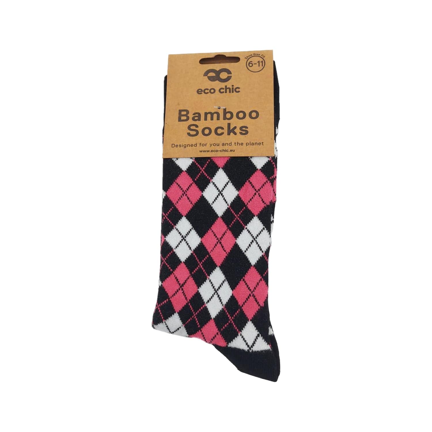 Eco Chic Eco Chic Eco-Friendly Bamboo Socks Argyle