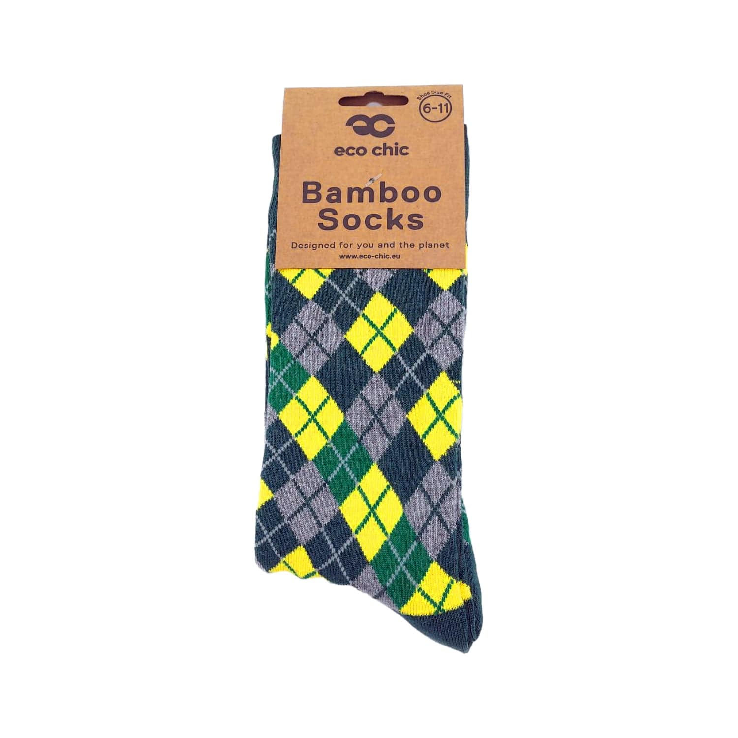 Eco Chic Eco Chic Eco-Friendly Bamboo Socks Argyle