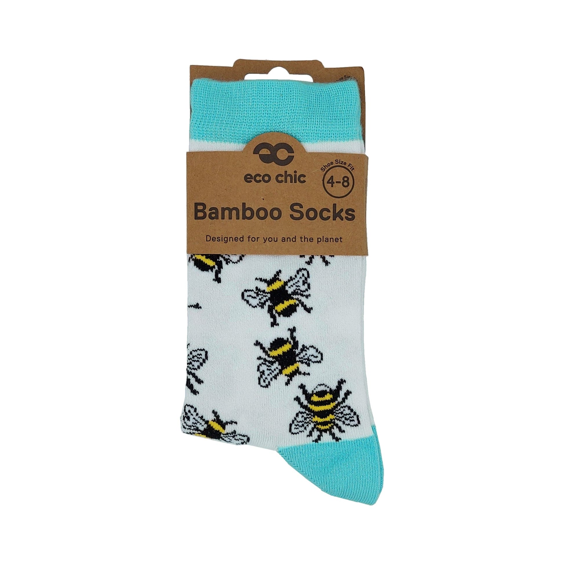 Eco Chic Eco Chic Eco-Friendly Bamboo Socks Bumble Bees
