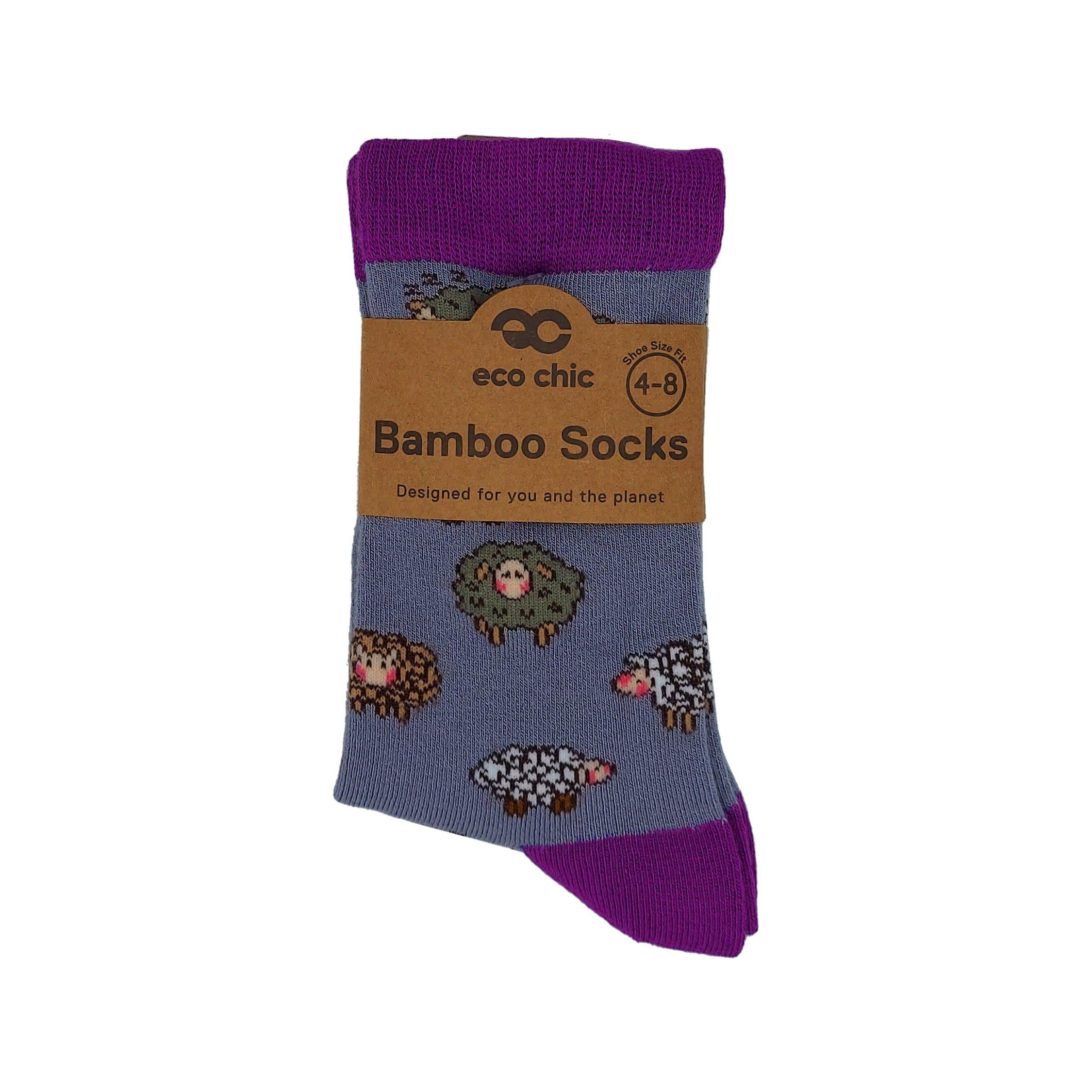 Eco Chic Eco Chic Eco-Friendly Bamboo Socks Cute Sheep