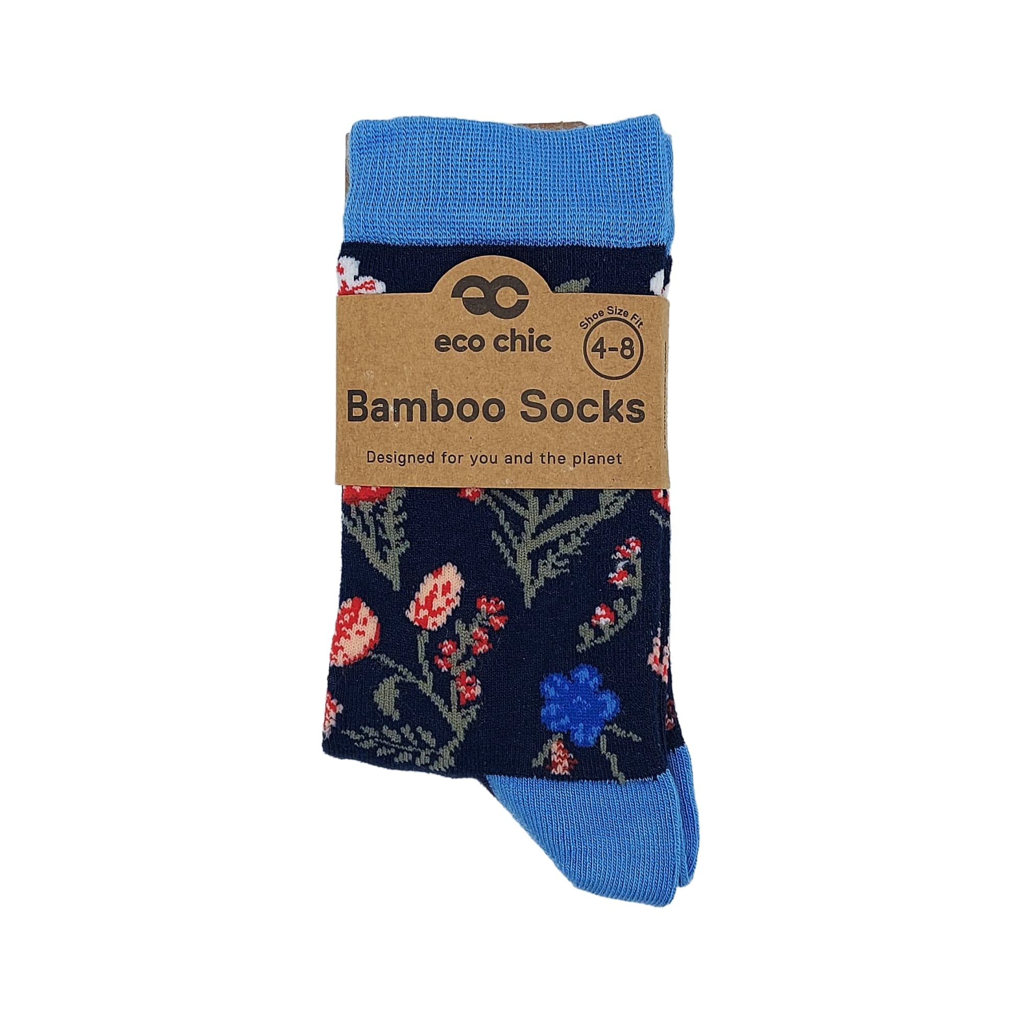 Eco Chic Eco Chic Eco-Friendly Bamboo Socks Floral