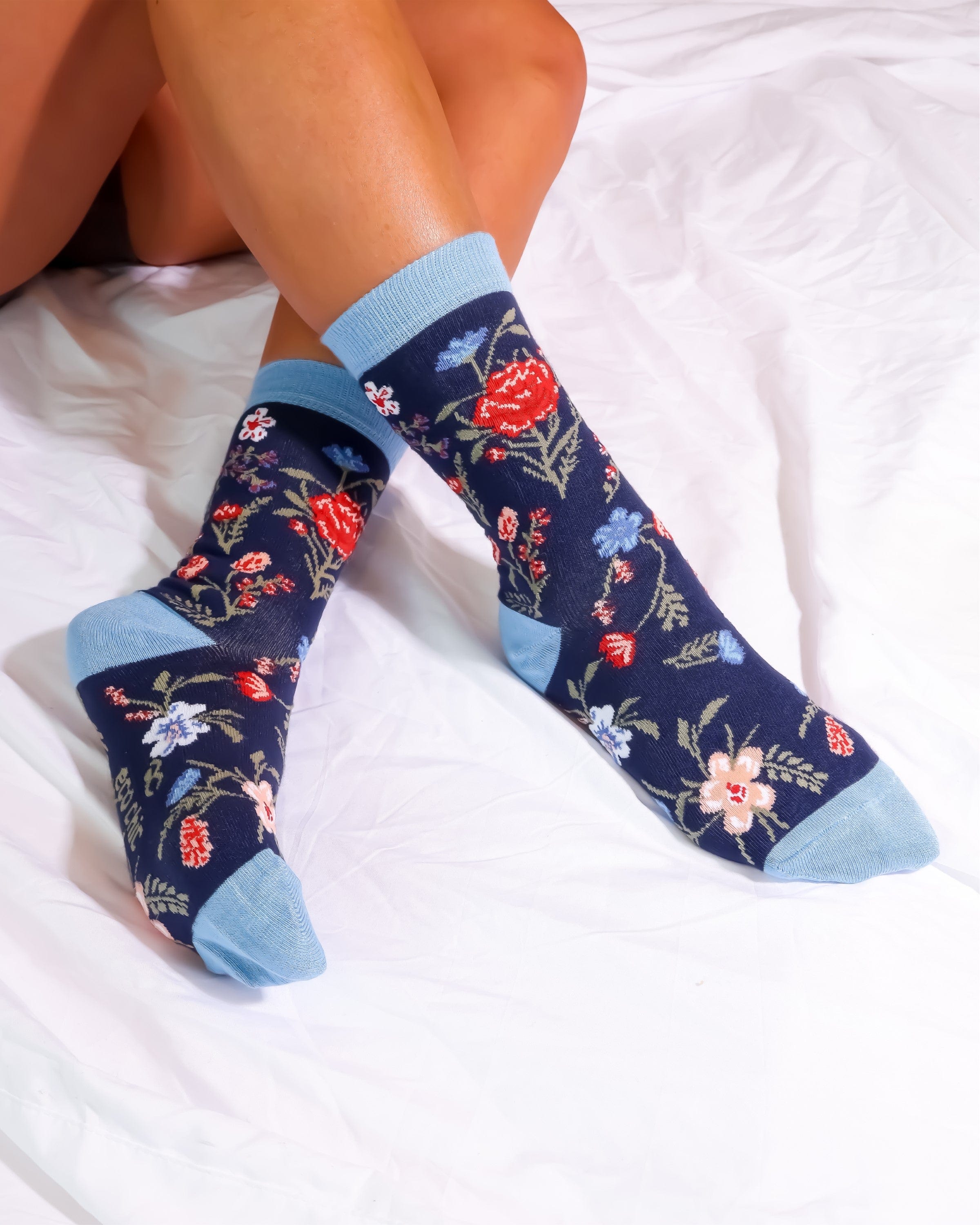 Eco Chic Eco Chic Eco-Friendly Bamboo Socks Floral