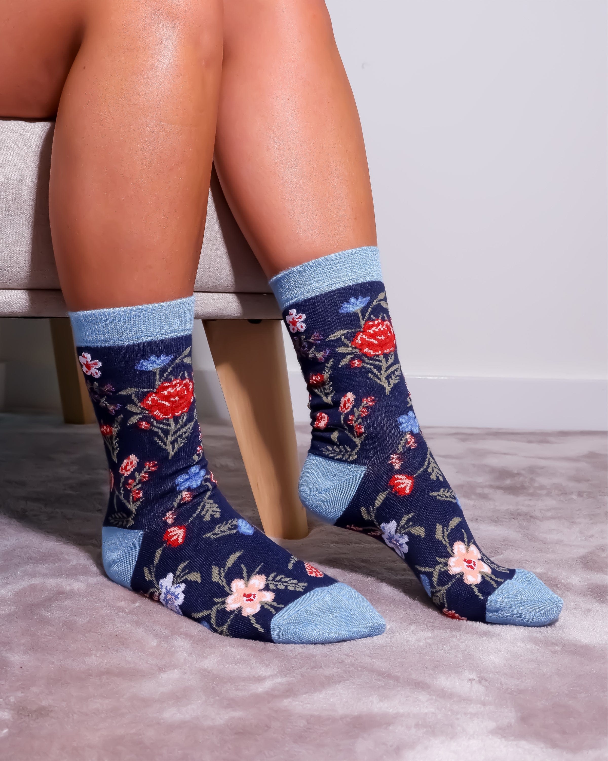 Eco Chic Eco Chic Eco-Friendly Bamboo Socks Floral