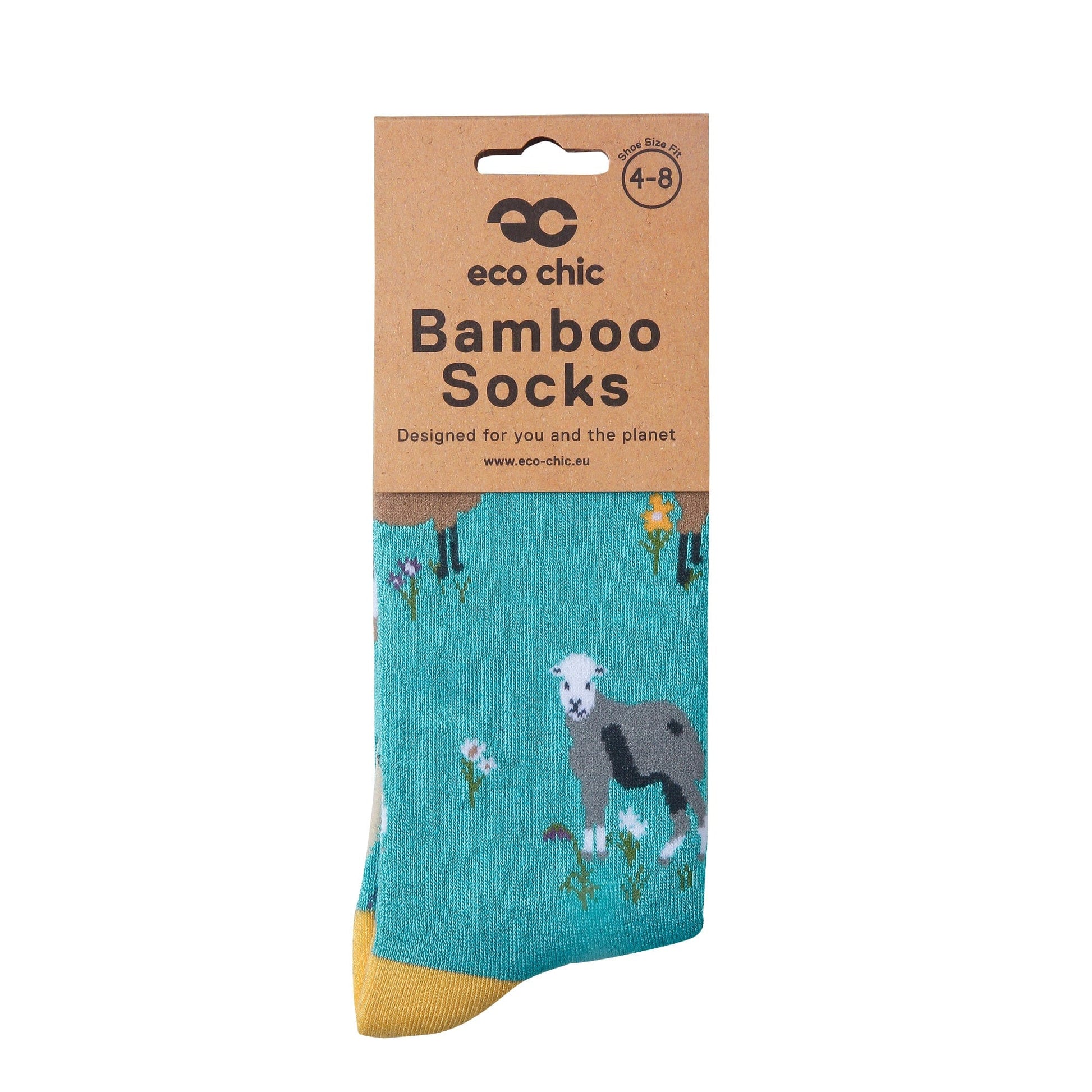 Eco Chic Eco Chic Eco-Friendly Bamboo Socks Sheep Realism
