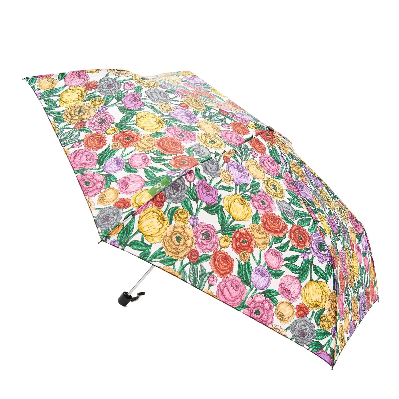 Eco Chic Eco Chic Foldable Mini Umbrella Peonies