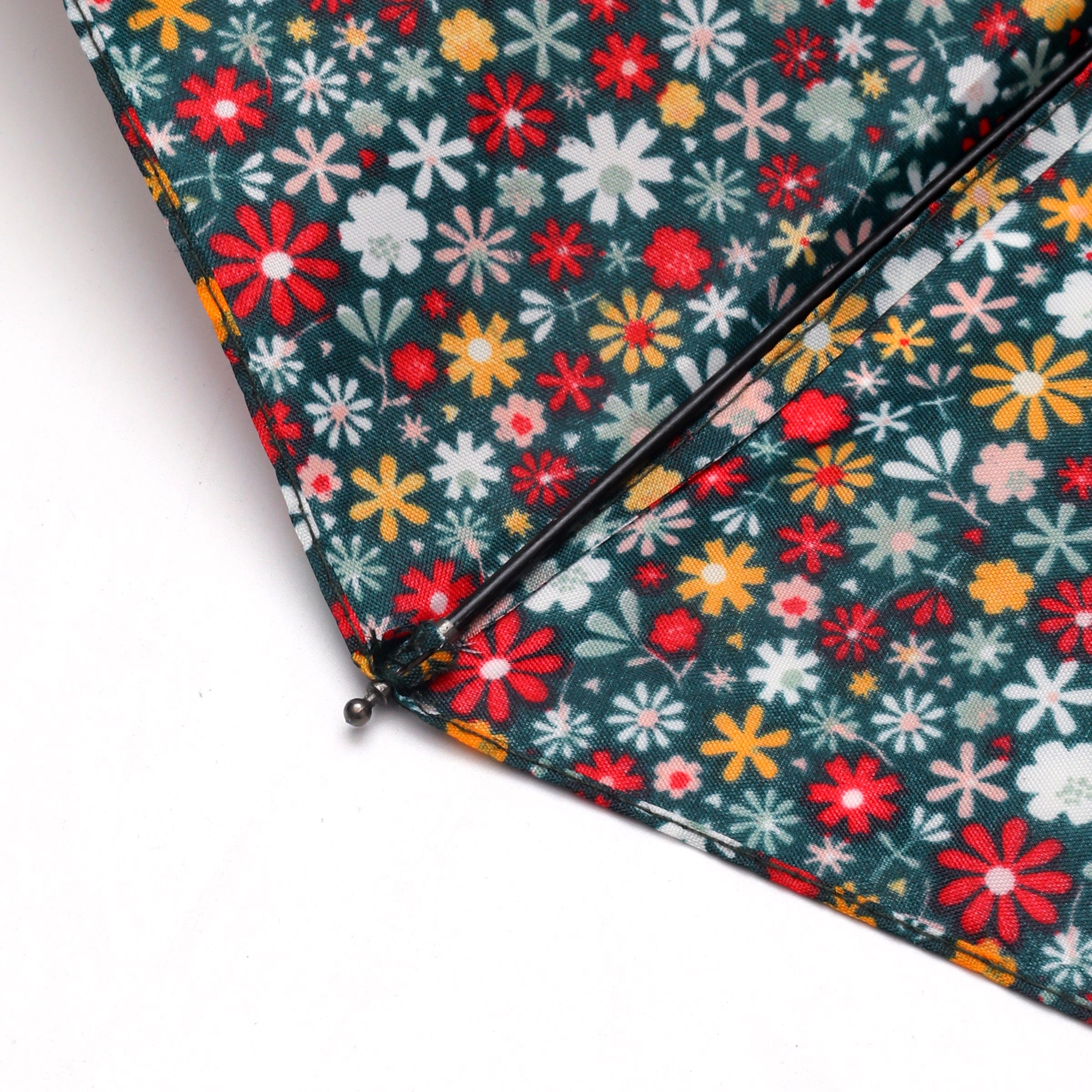 KA04BK - Eco Chic Folding Automatic Umbrella Ditsy Black