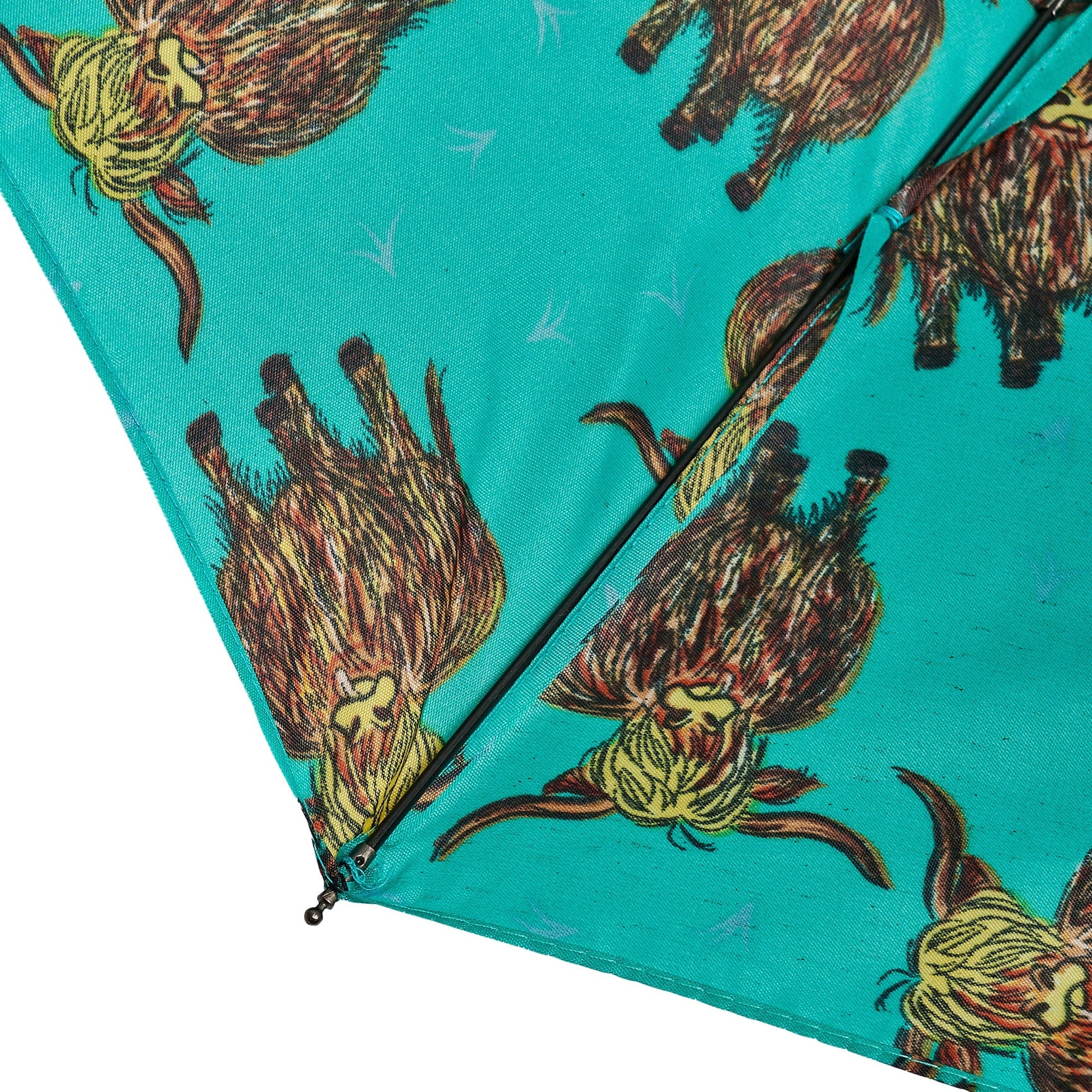 Eco Chic Eco Chic Folding Automatic Umbrella Highland Cow