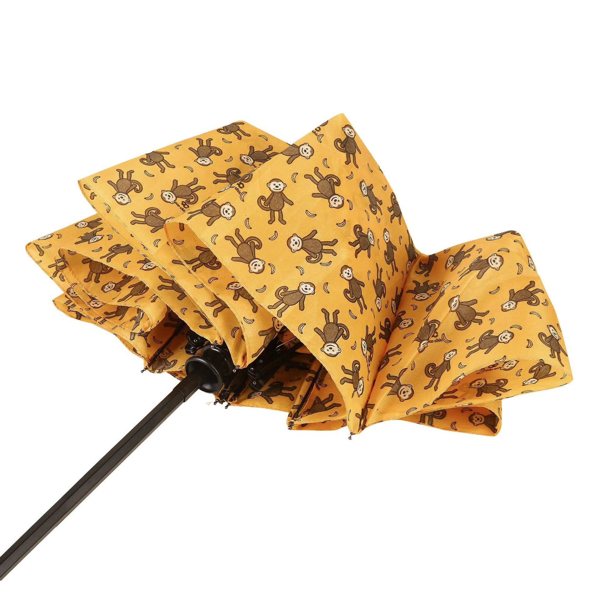 Eco Chic Eco Chic Folding Automatic Umbrella Monkeys