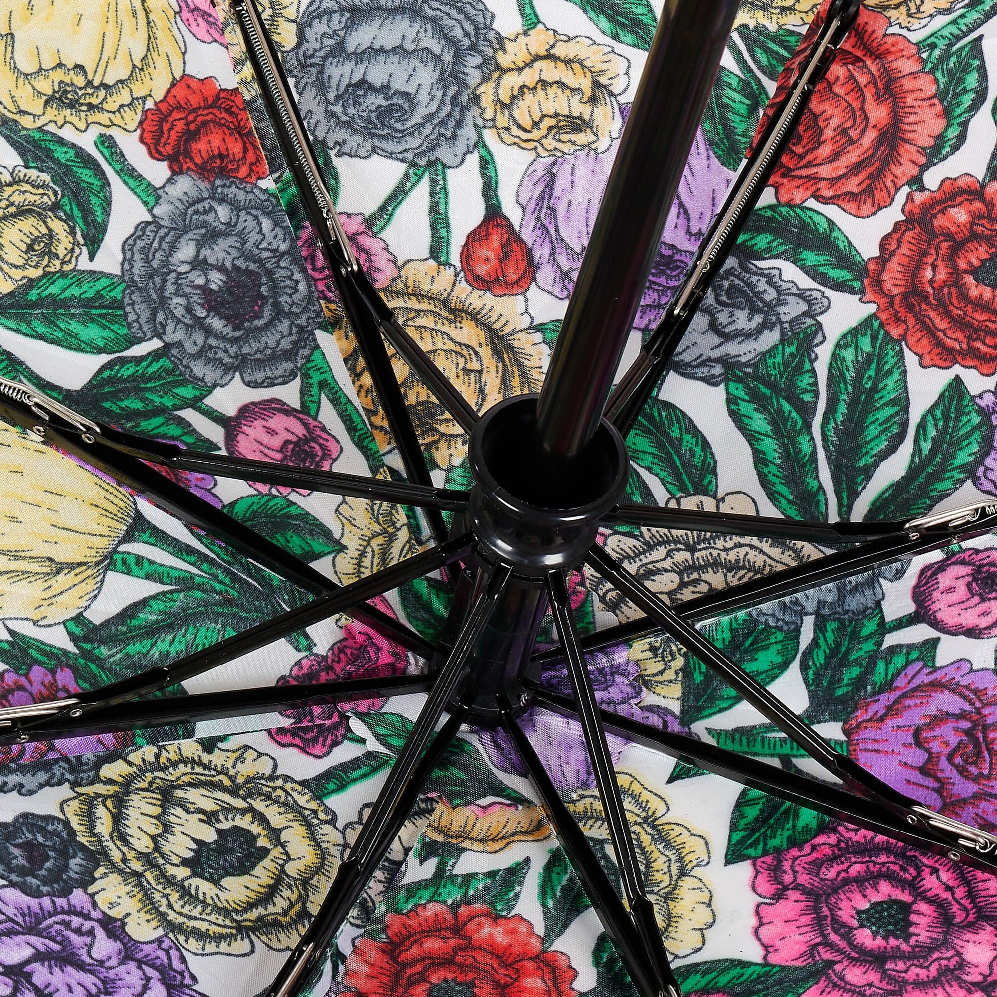 Eco Chic Eco Chic Folding Automatic Umbrella Peonies