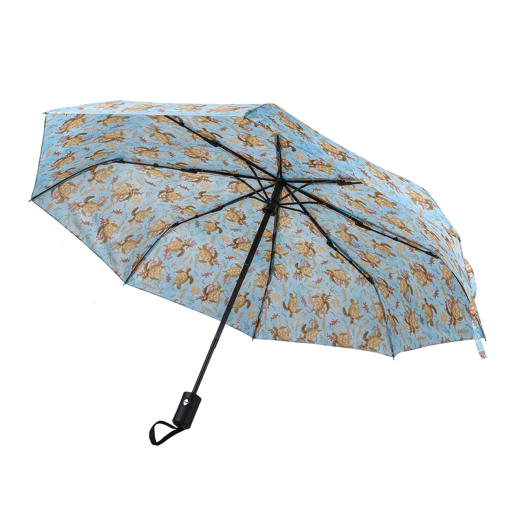 Eco Chic Eco Chic Folding Automatic Umbrella Sea Turtles