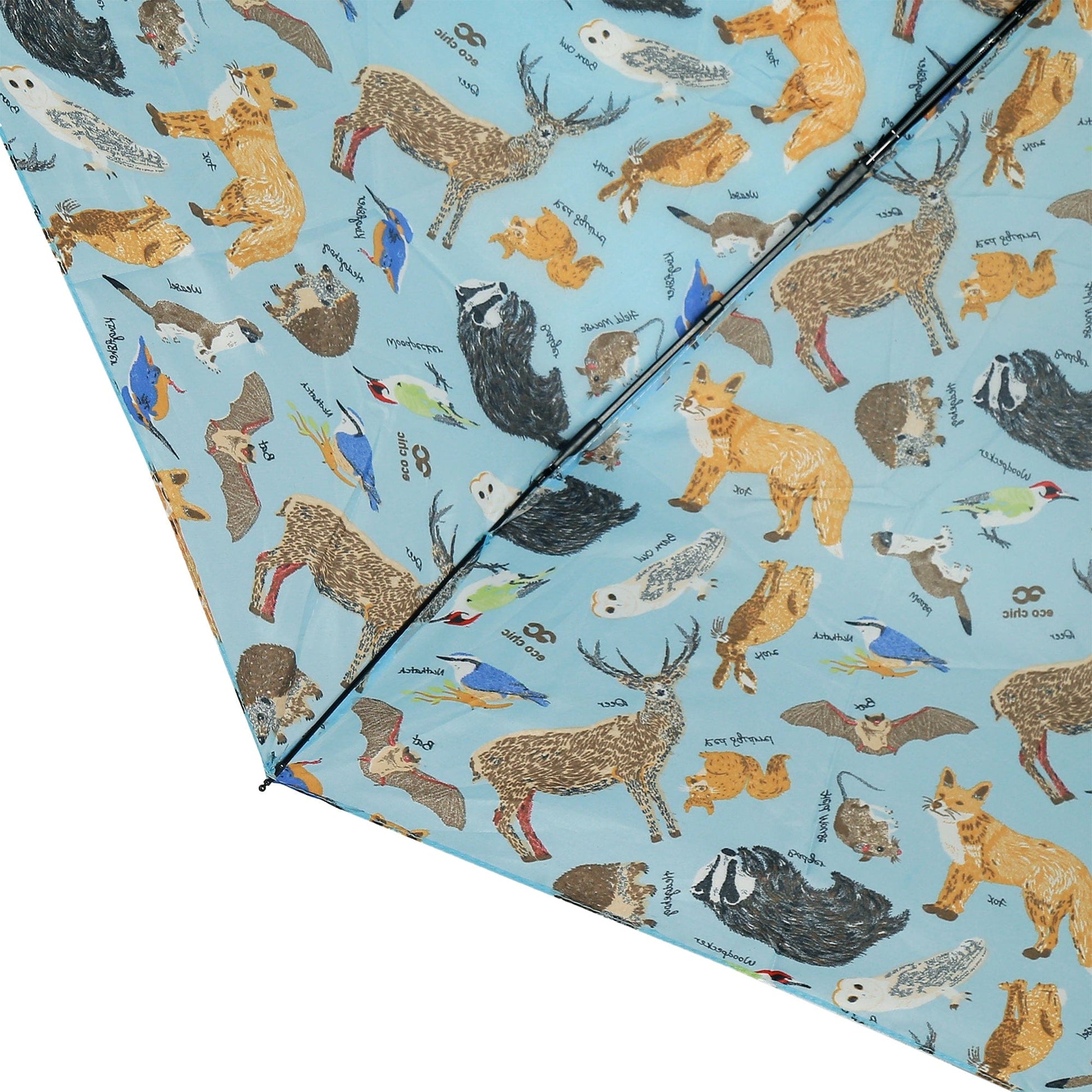 Eco Chic Eco Chic Folding Automatic Umbrella Woodland