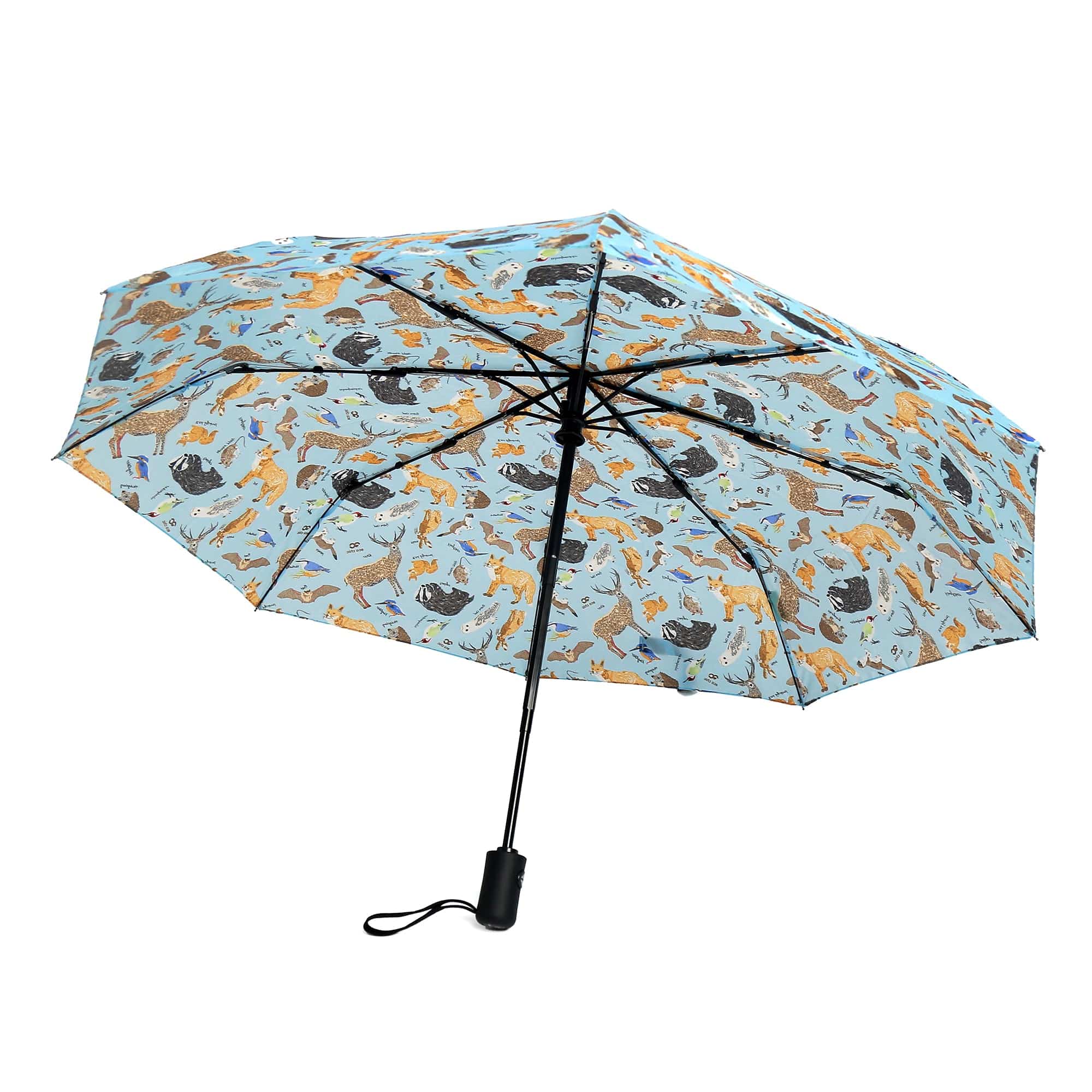 Eco Chic Eco Chic Folding Automatic Umbrella Woodland
