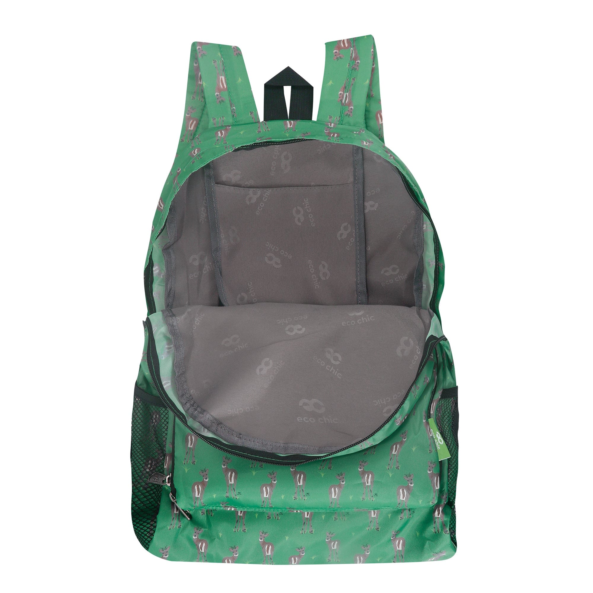 Eco Chic Eco Chic Lightweight Foldable Backpack Deer
