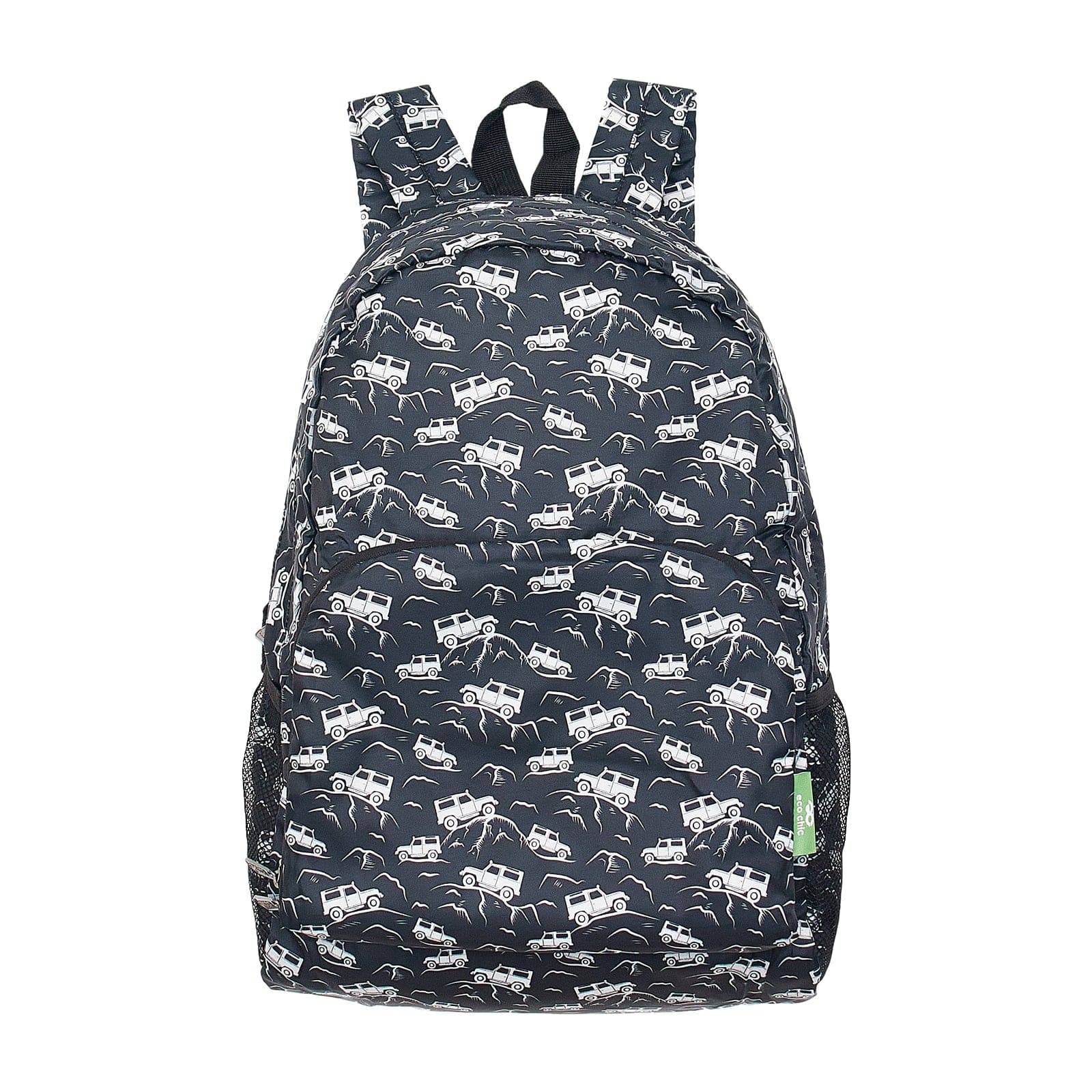 Eco Chic Black Eco Chic Lightweight Foldable Backpack Landrovers
