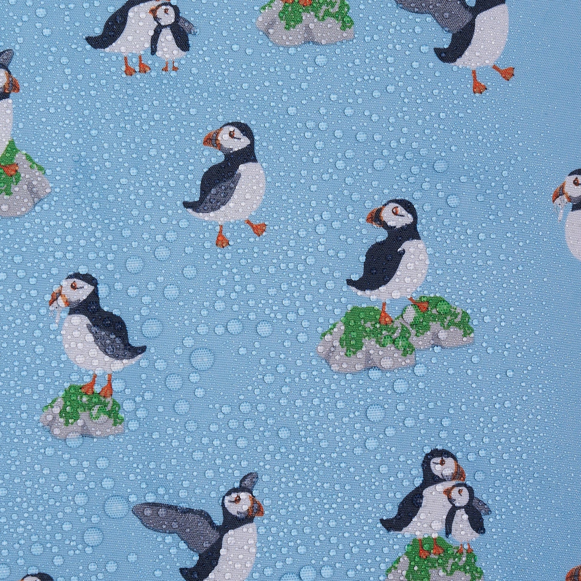 Eco Chic Blue Eco Chic Lightweight Foldable Backpack Multi Puffin
