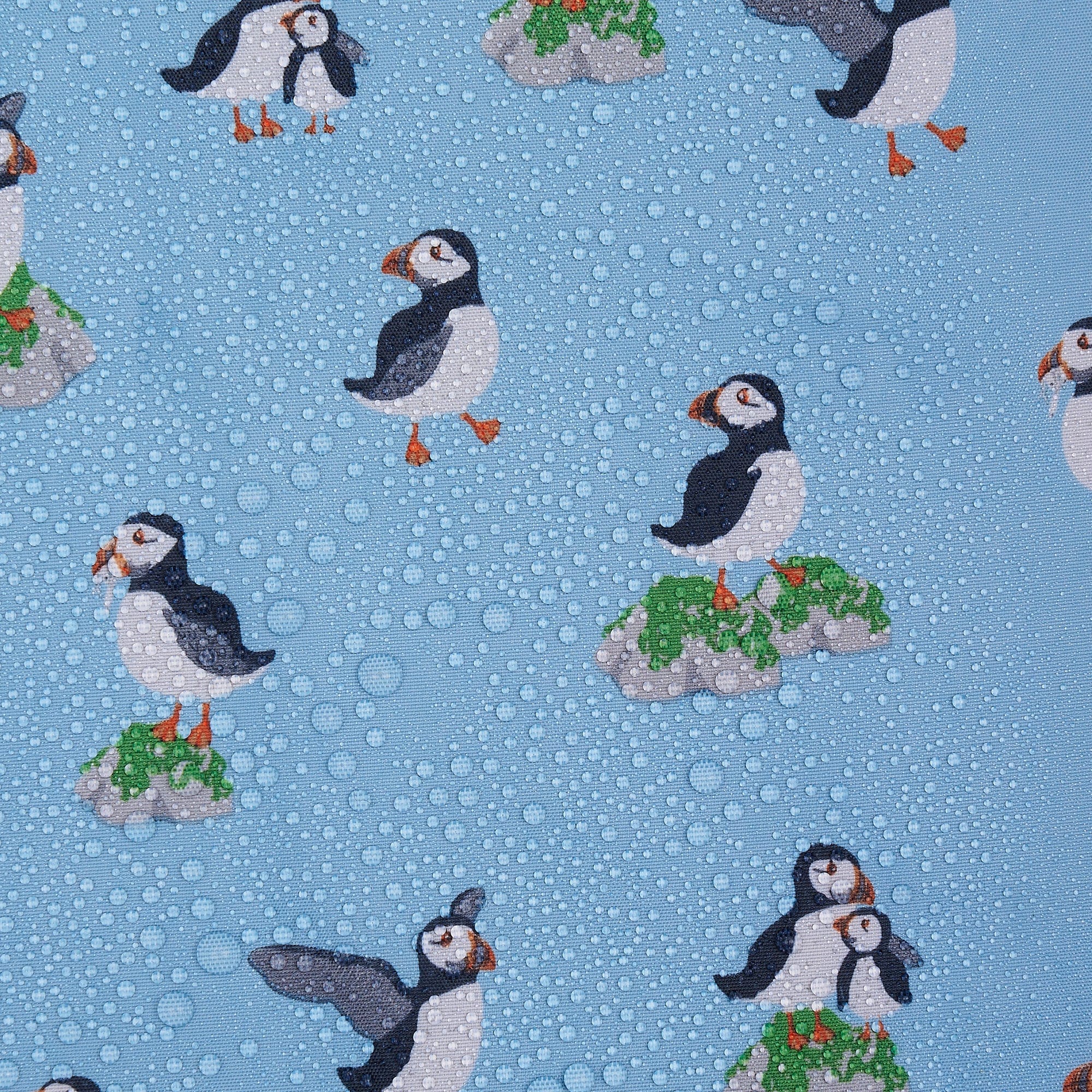 Eco Chic Blue Eco Chic Lightweight Foldable Backpack Multi Puffin