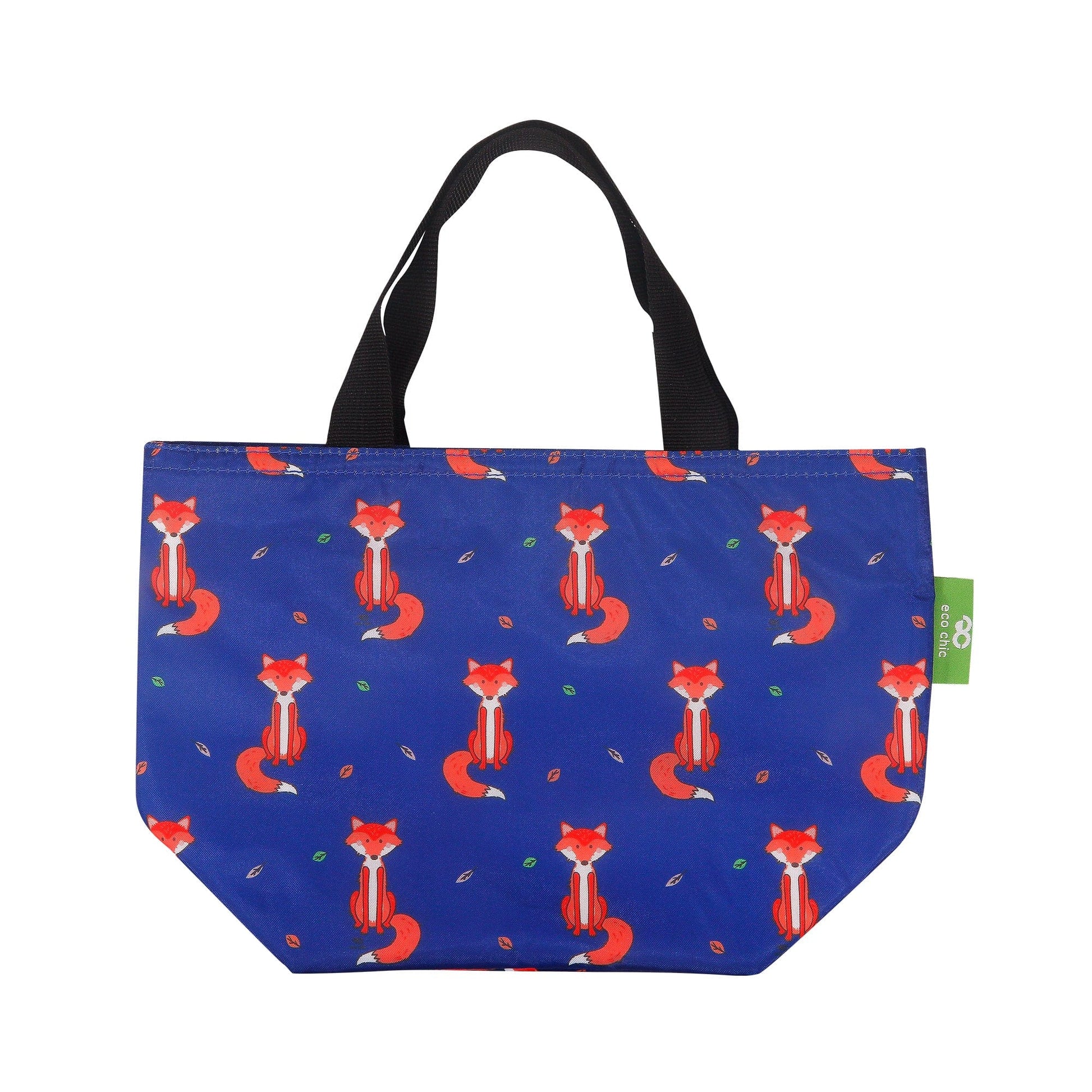 Eco Chic Eco Chic Lightweight Foldable Lunch Bag Foxes