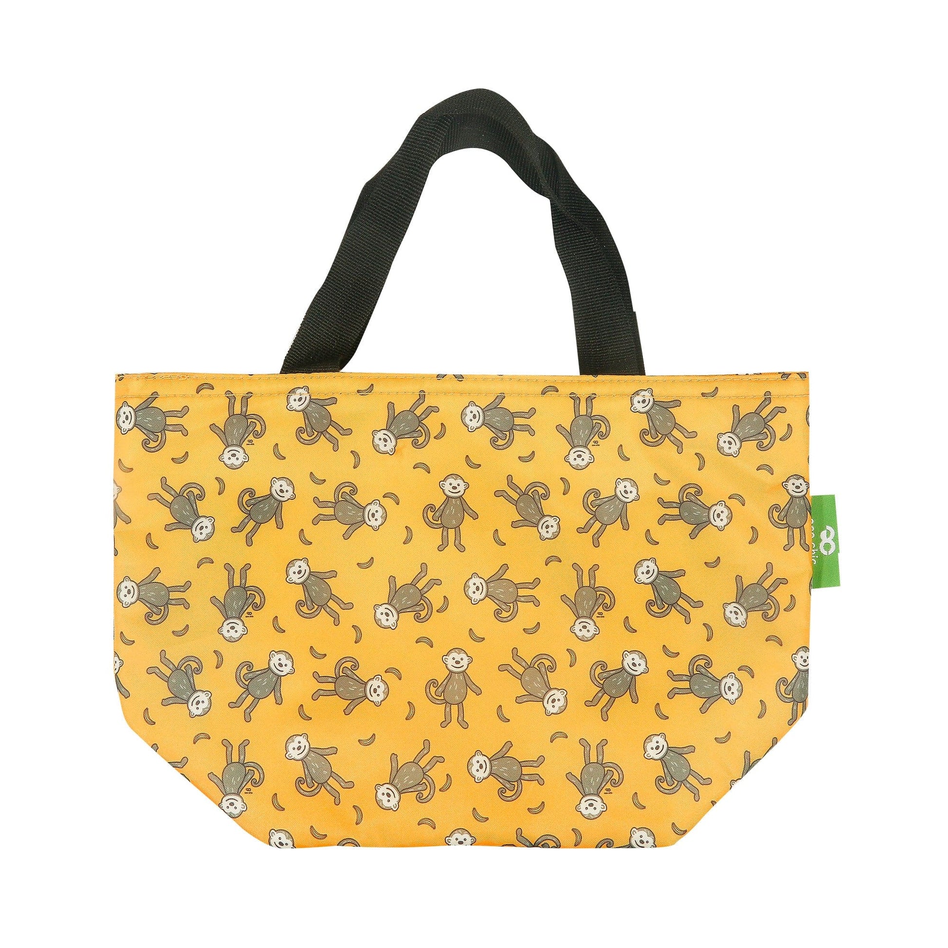 Eco Chic Eco Chic Lightweight Foldable Lunch Bag Monkeys