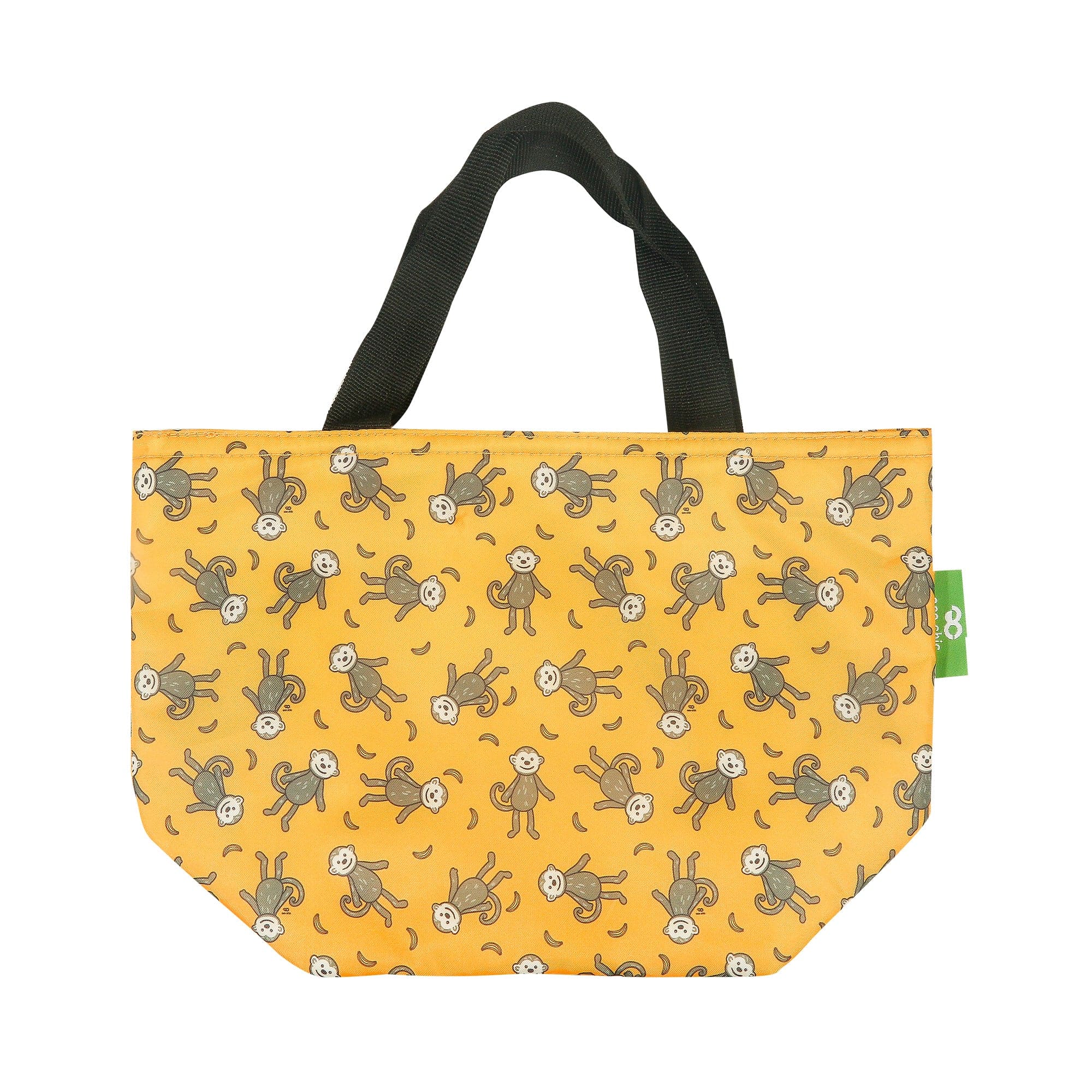 Eco Chic Eco Chic Lightweight Foldable Lunch Bag Monkeys