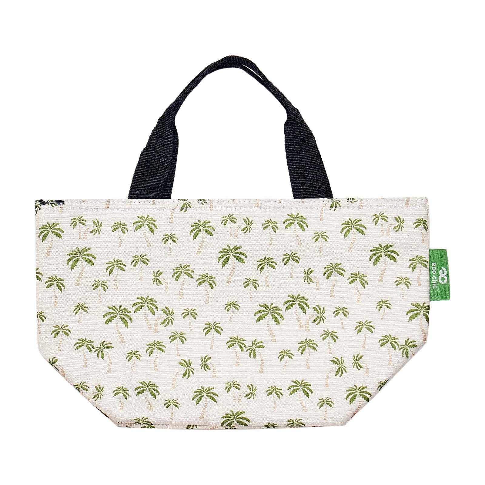 Eco Chic Beige Eco Chic Lightweight Foldable Lunch Bag Palm Tree