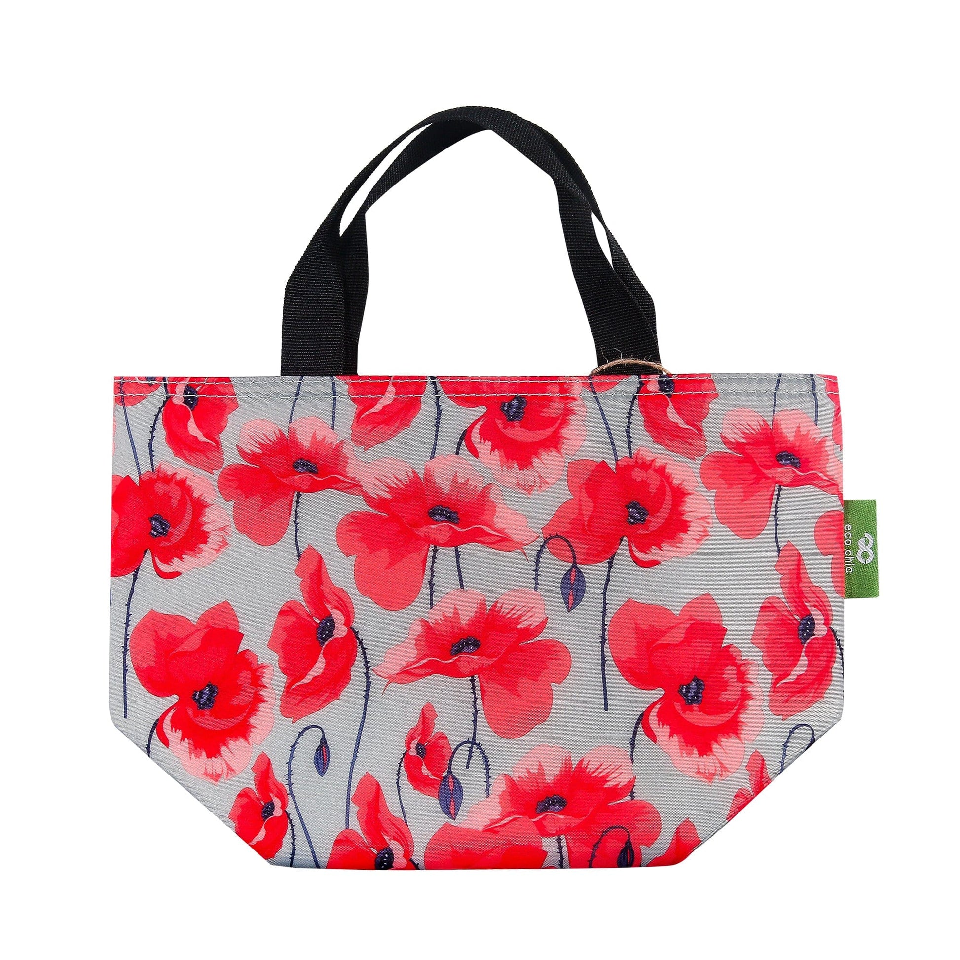 Eco Chic Eco Chic Lightweight Foldable Lunch Bag Poppies