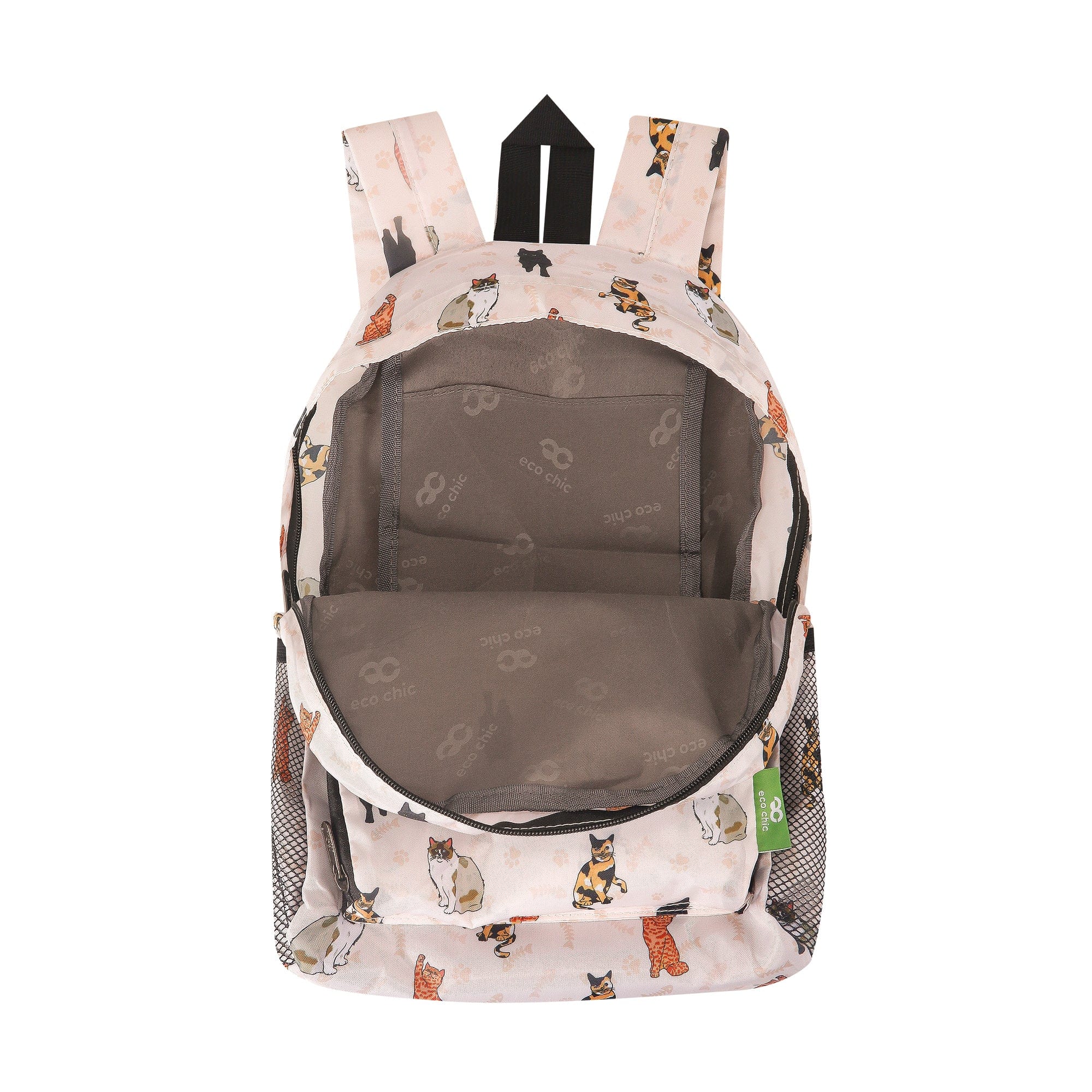 Eco Chic Eco Chic Lightweight Foldable Mini Backpack Beloved Cats