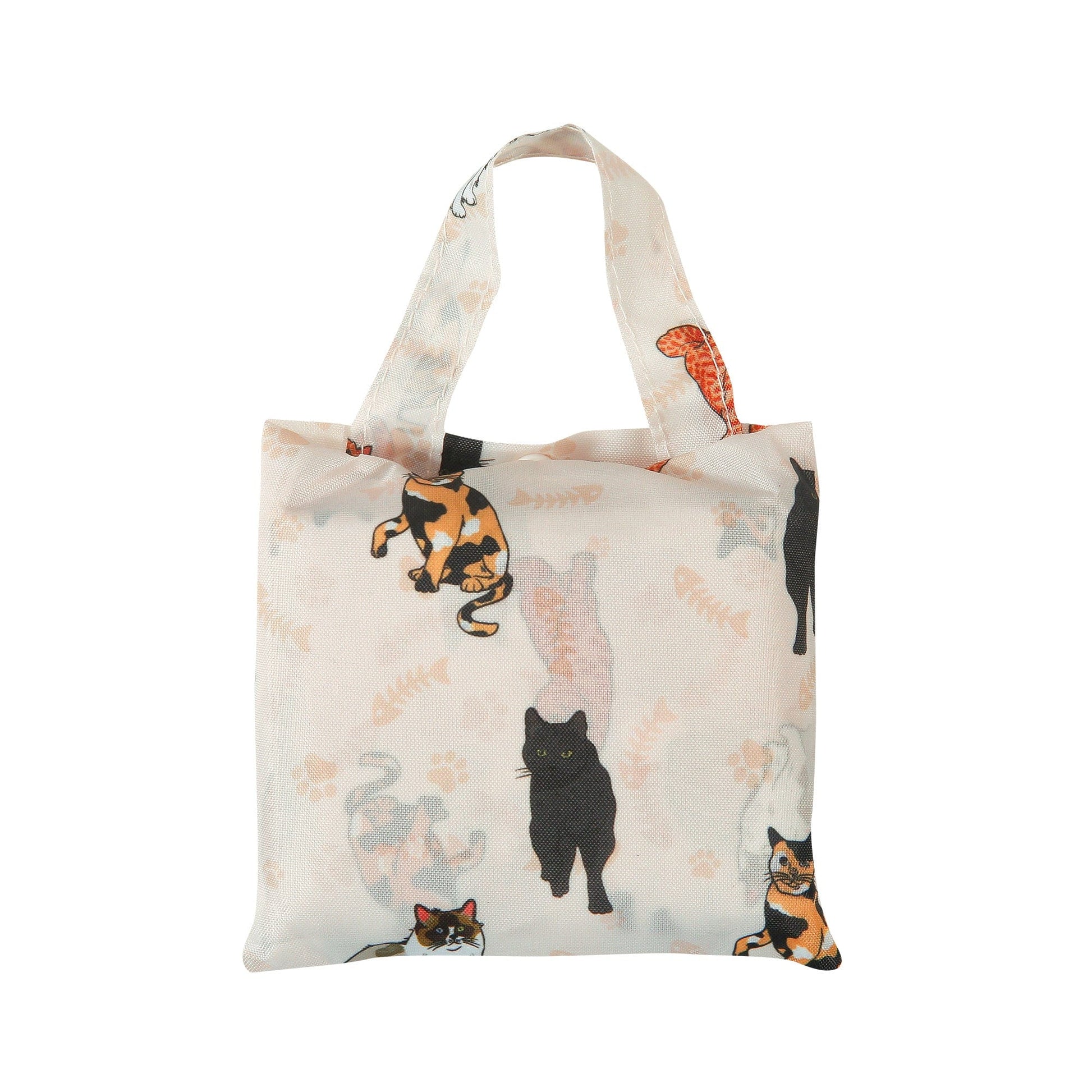 Eco Chic Eco Chic Lightweight Foldable Reusable Shopping Bag Beloved Cats