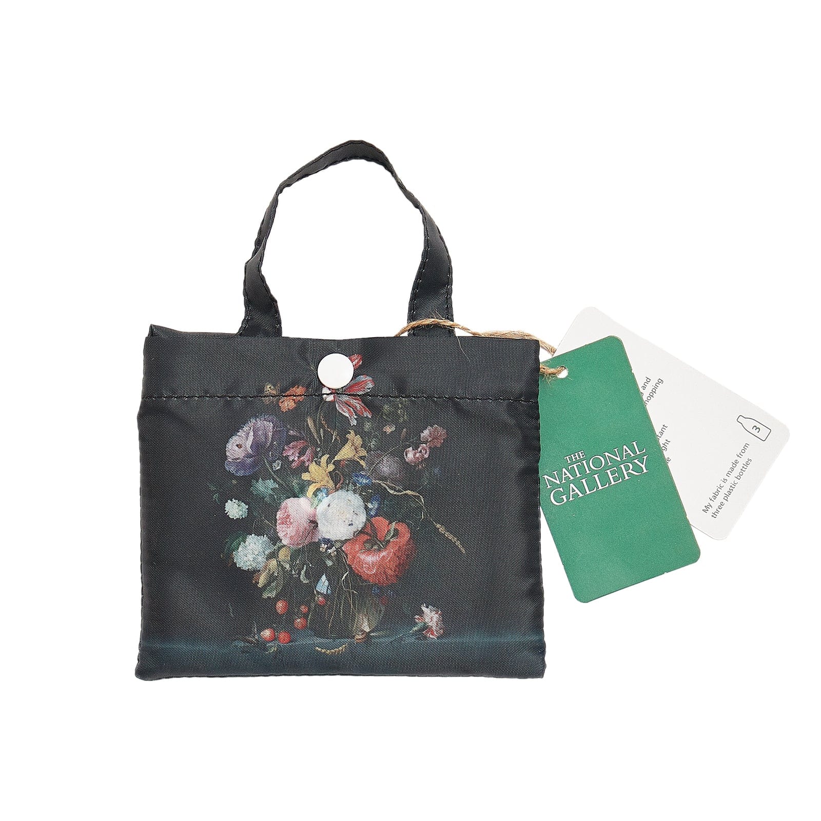Eco Chic Eco Chic Lightweight Foldable Reusable Shopping Bag National Gallery Flowers in a Vase