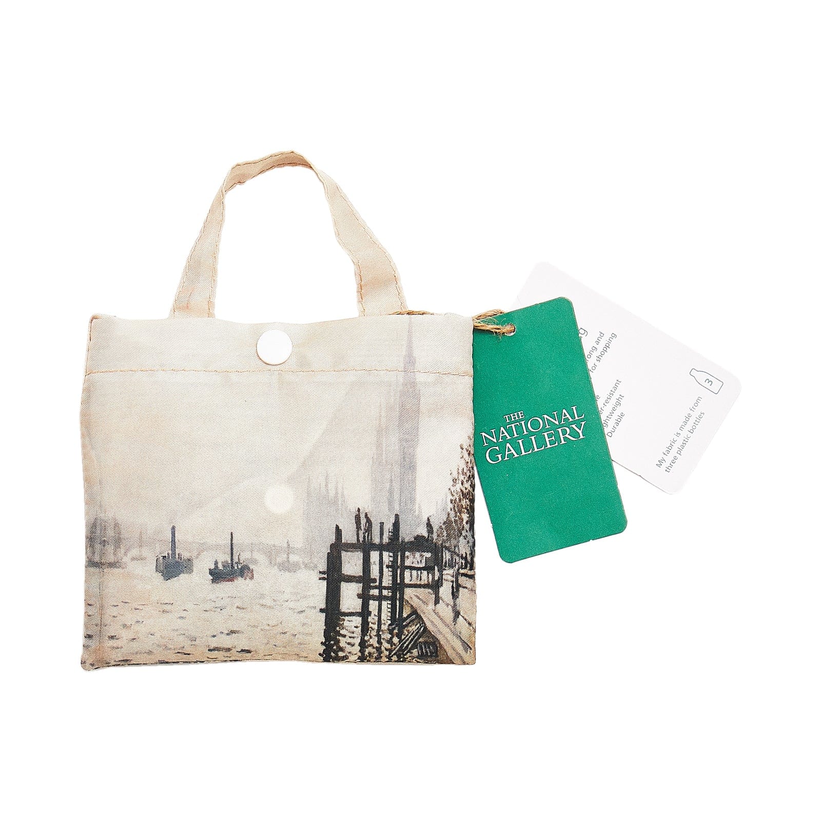 Eco Chic Eco Chic Lightweight Foldable Reusable Shopping Bag National Gallery The Thames