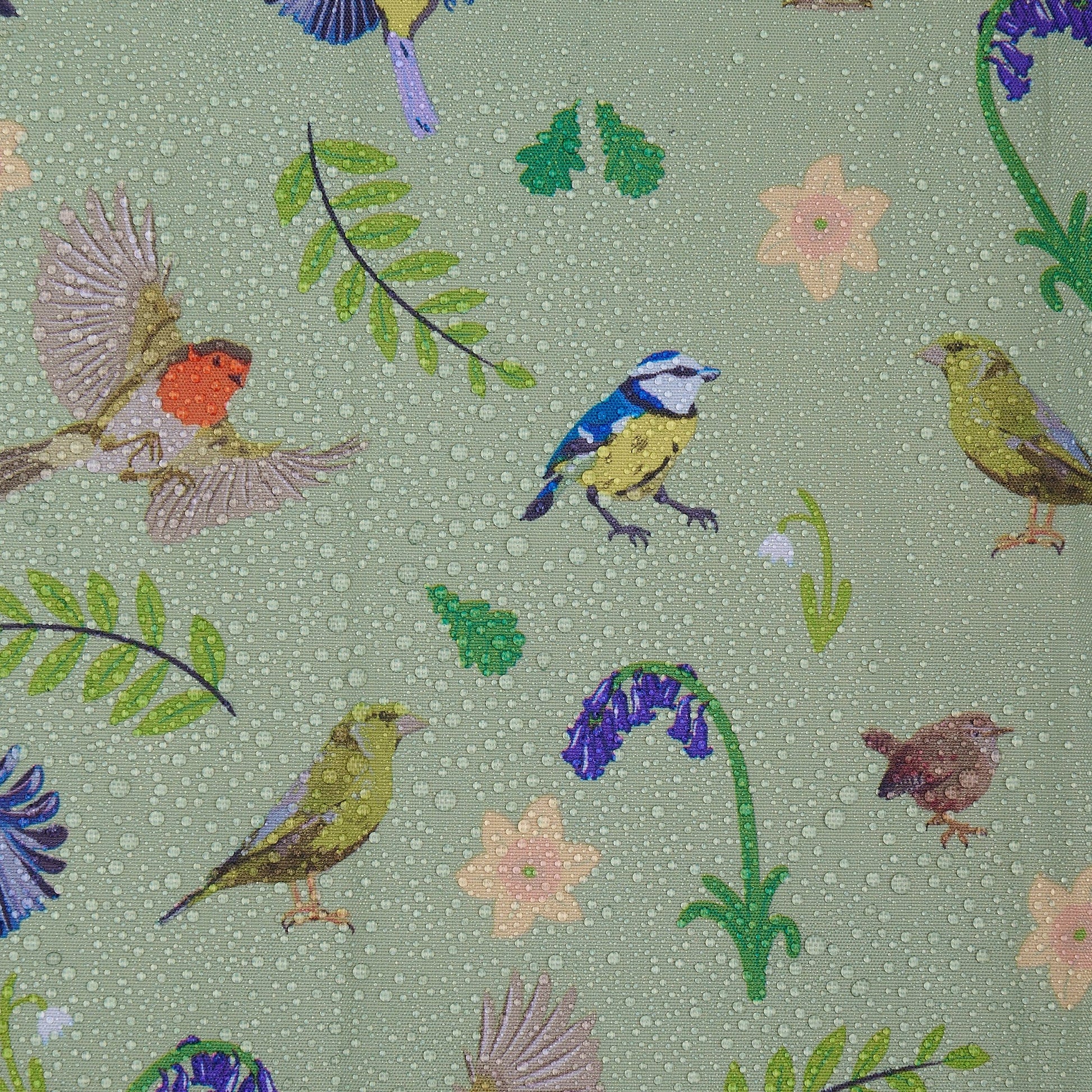 Eco Chic Navy Eco Chic Lightweight Foldable Reusable Shopping Bag RSPB Birds