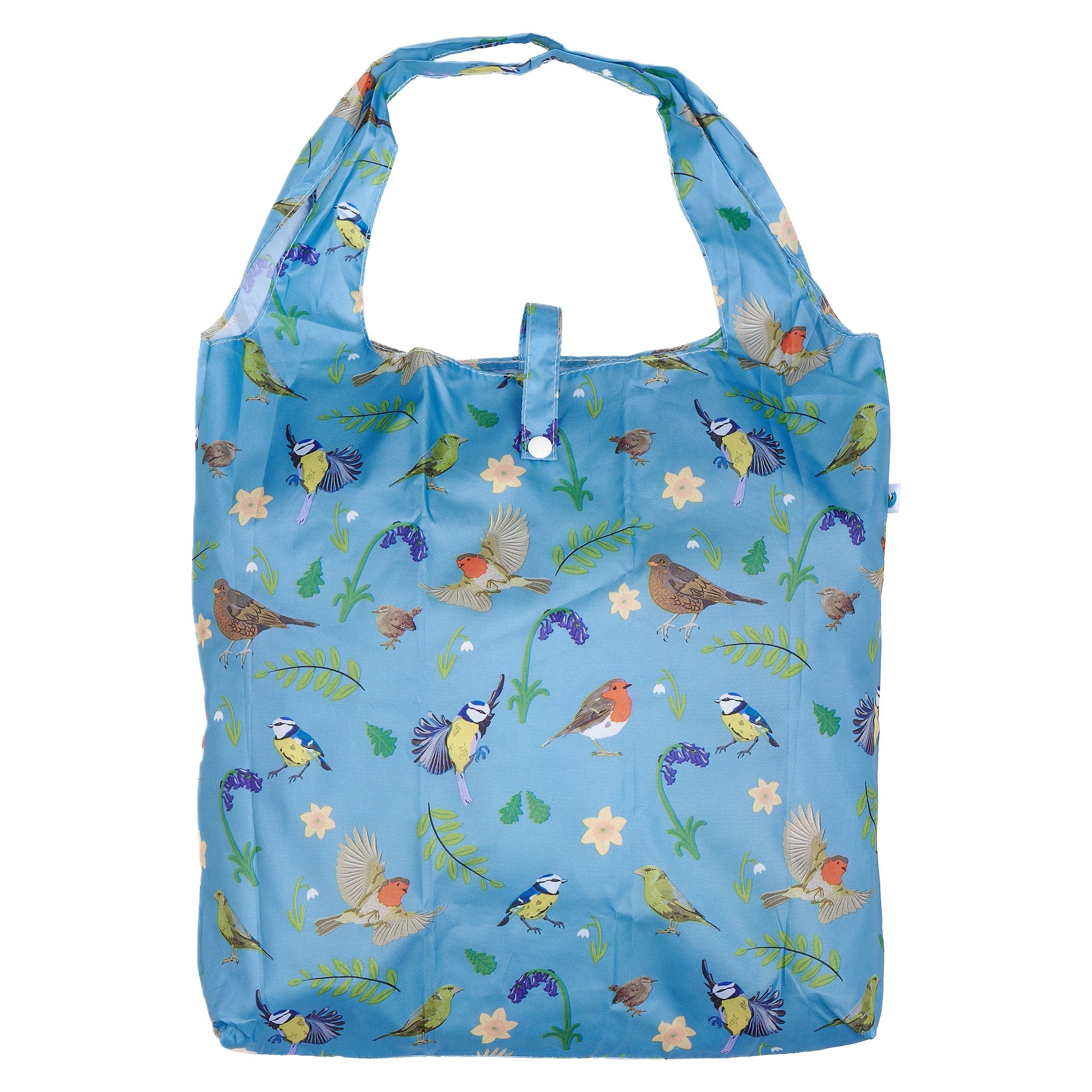 Eco Chic Navy Eco Chic Lightweight Foldable Reusable Shopping Bag RSPB Birds