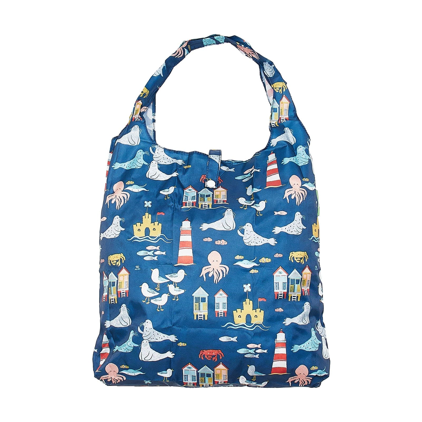 Eco Chic Eco Chic Lightweight Foldable Reusable Shopping Bag Seaside
