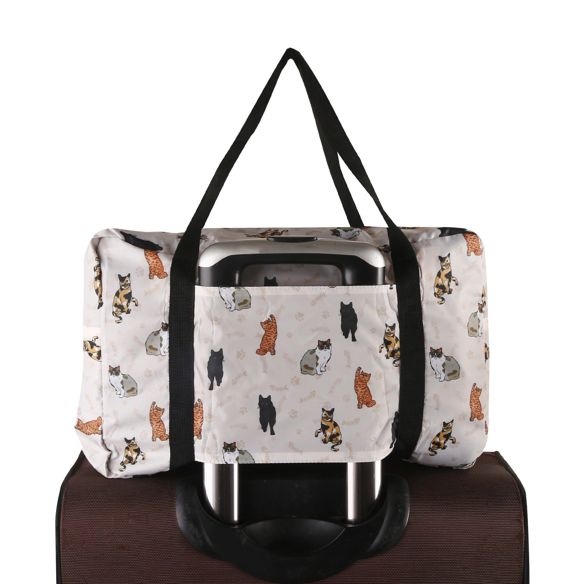 Eco Chic Beige Eco Chic Recycled Cabin Holdall Bag Beloved Cats