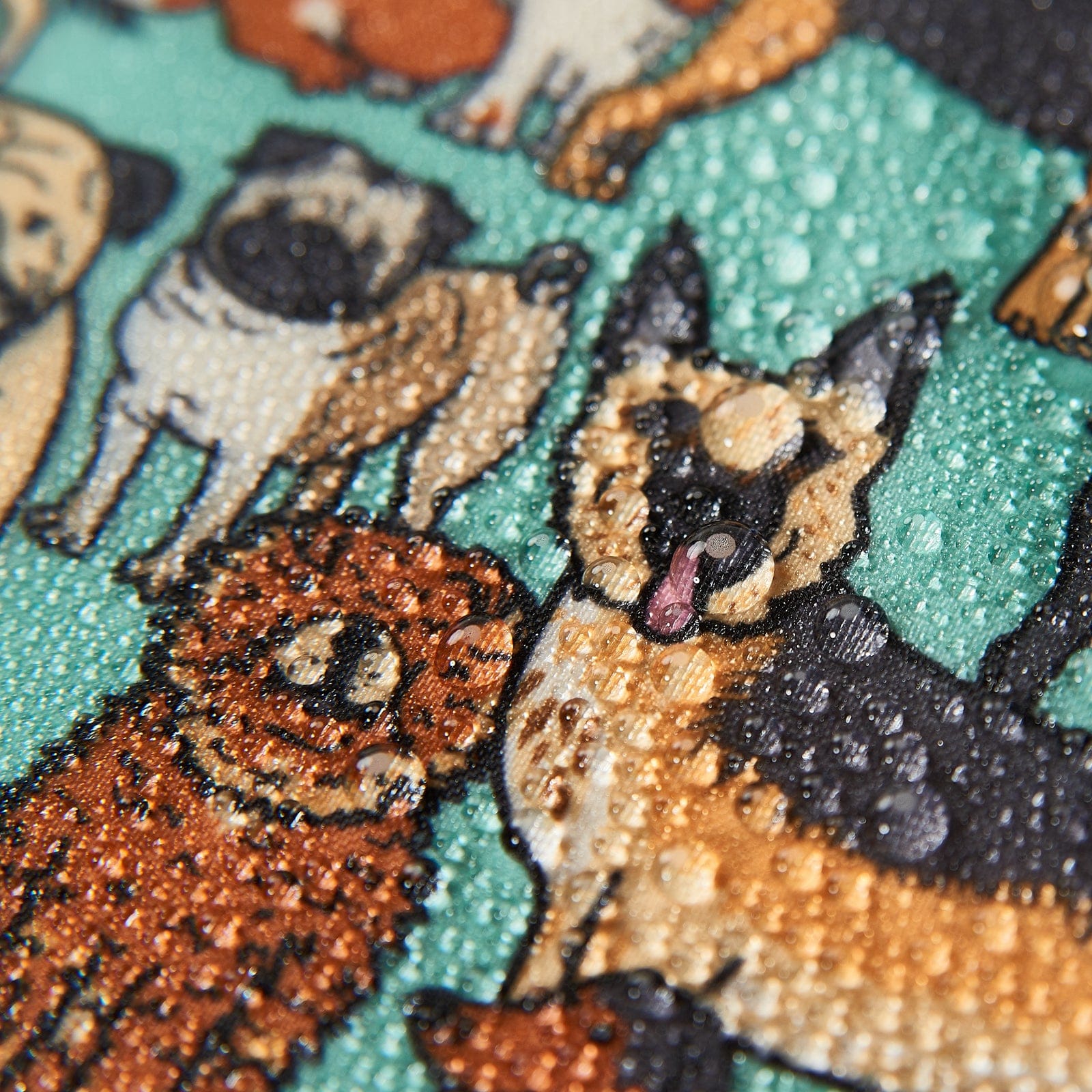 Eco Chic Teal Eco Chic Recycled Cabin Holdall Bag Dogs