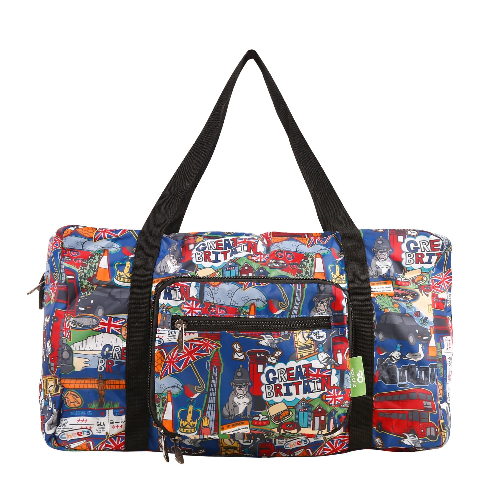 Eco Chic Navy Eco Chic Recycled Cabin Holdall Bag Great Britain
