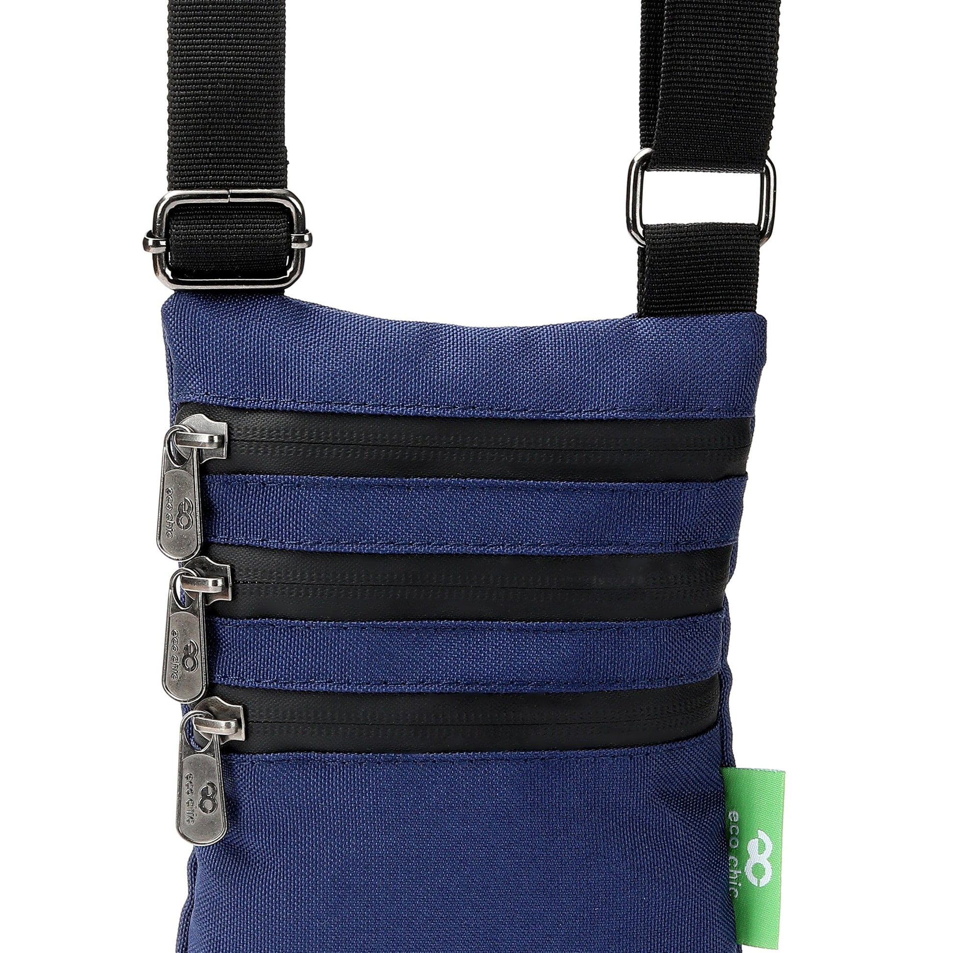 Eco Chic Retail Ltd Eco Chic Recycled Canvas Crossbody Phone Bag - Navy