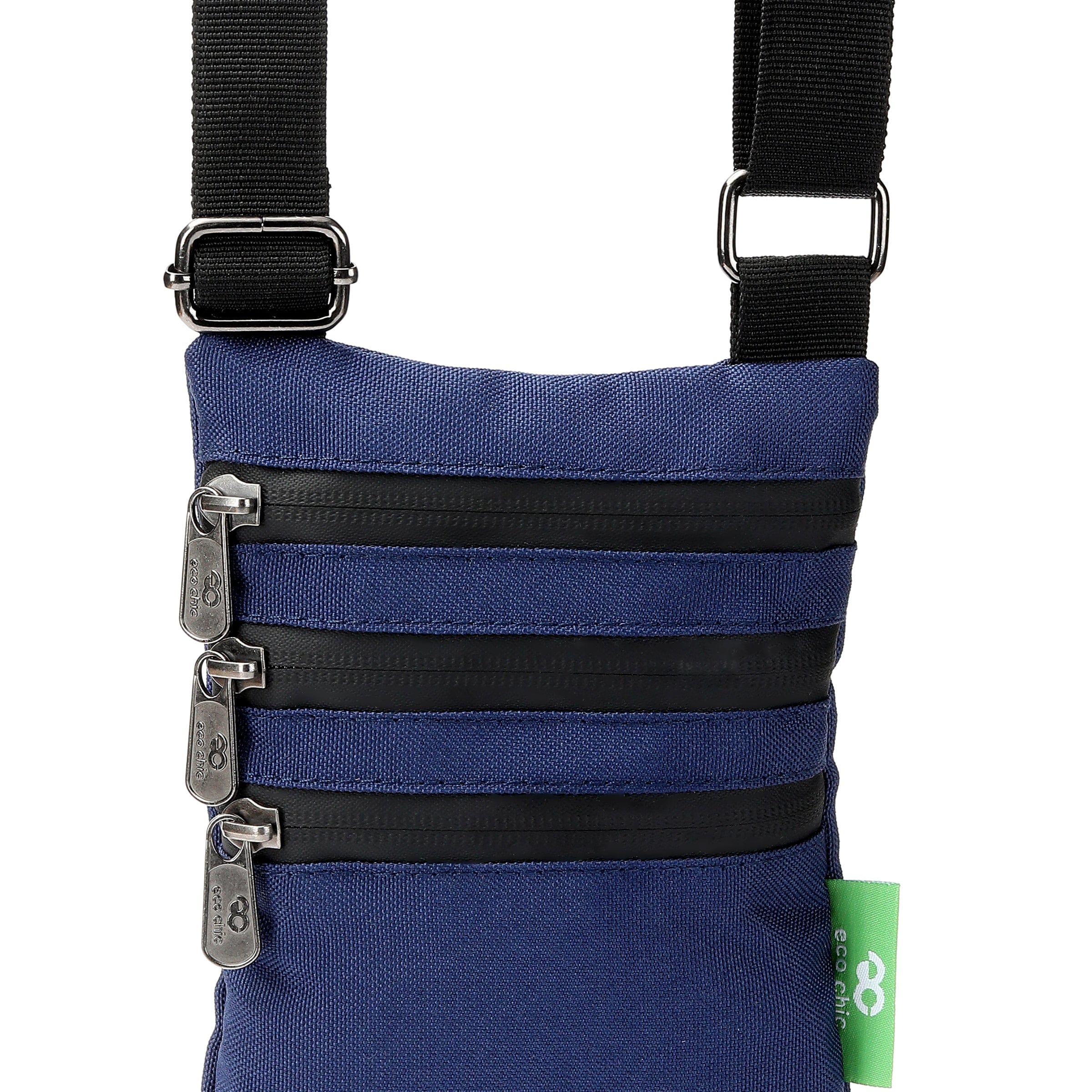 Eco Chic Retail Ltd Eco Chic Recycled Canvas Crossbody Phone Bag - Navy
