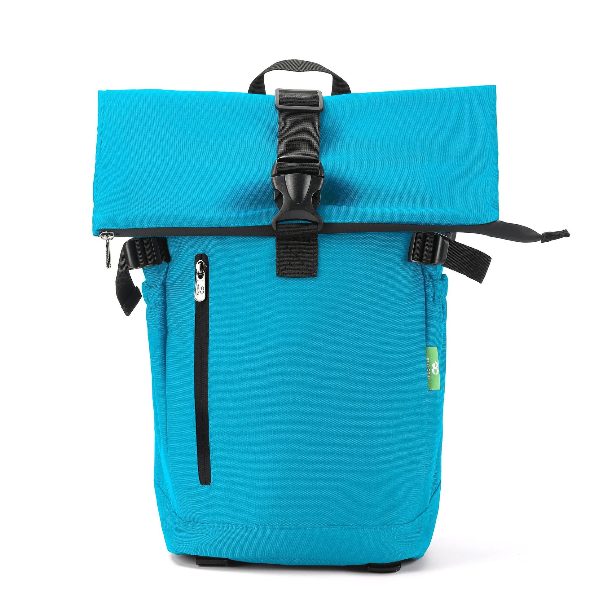 Eco Chic Eco Chic Recycled Canvas Rollup Backpack - Teal