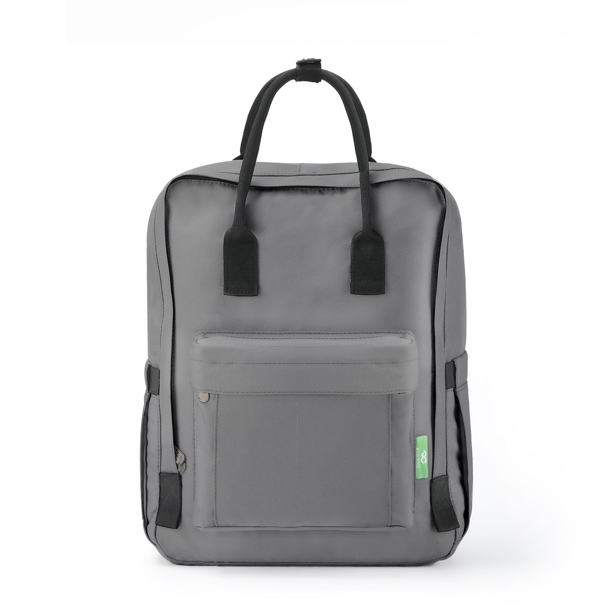 Eco Chic Retail Ltd Eco Chic Recycled Canvas Top Handle Backpack - Carbon