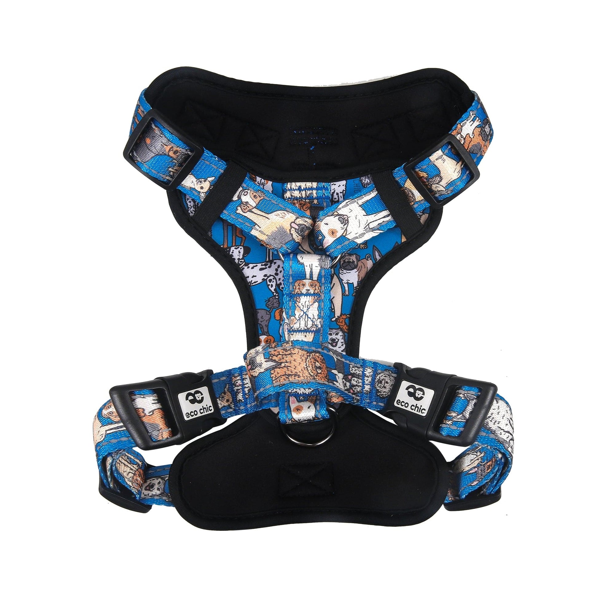 Eco Chic Eco Chic Recycled Dog Harness - Dogs Blue