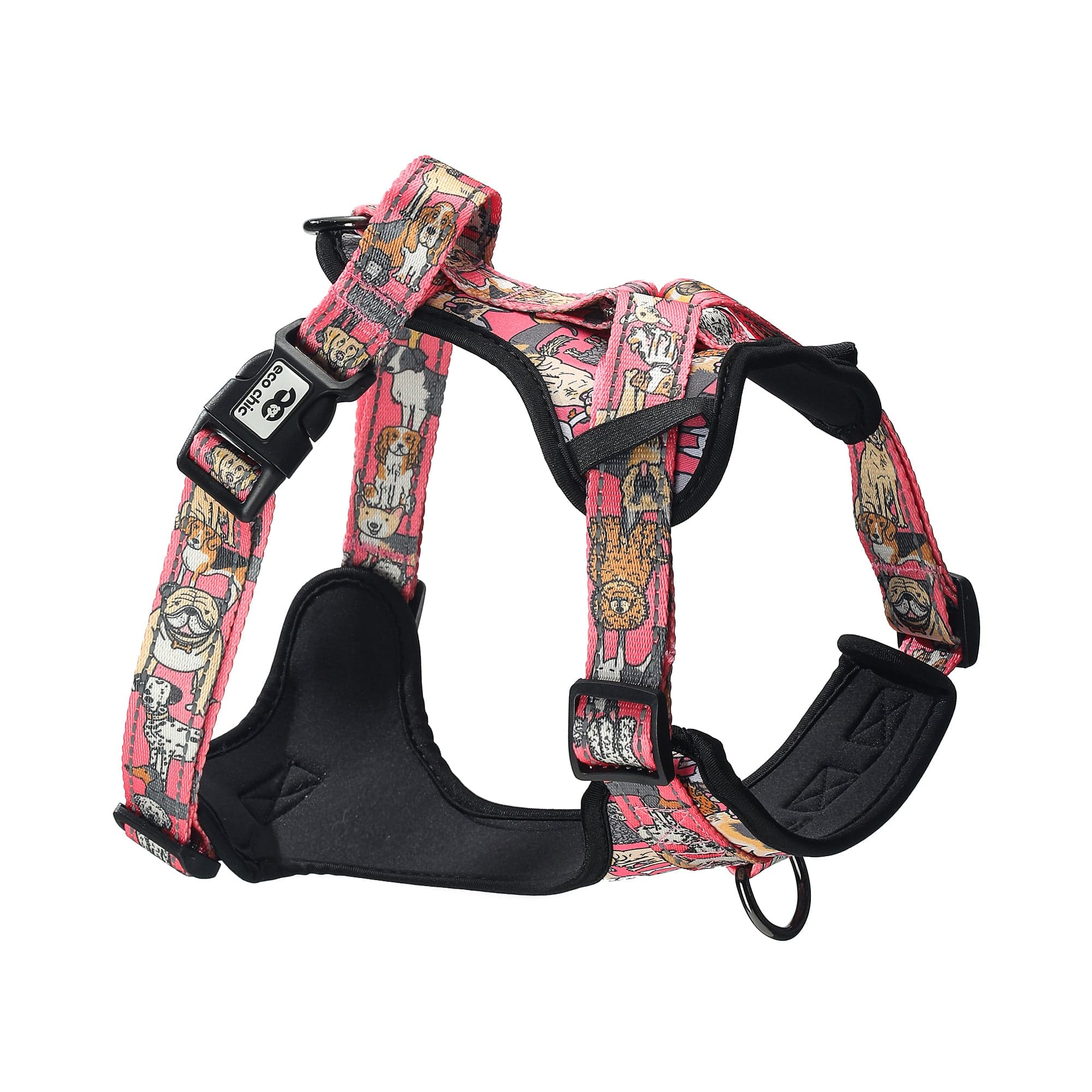 Eco Chic Small Eco Chic Recycled Dog Harness - Dogs Pink