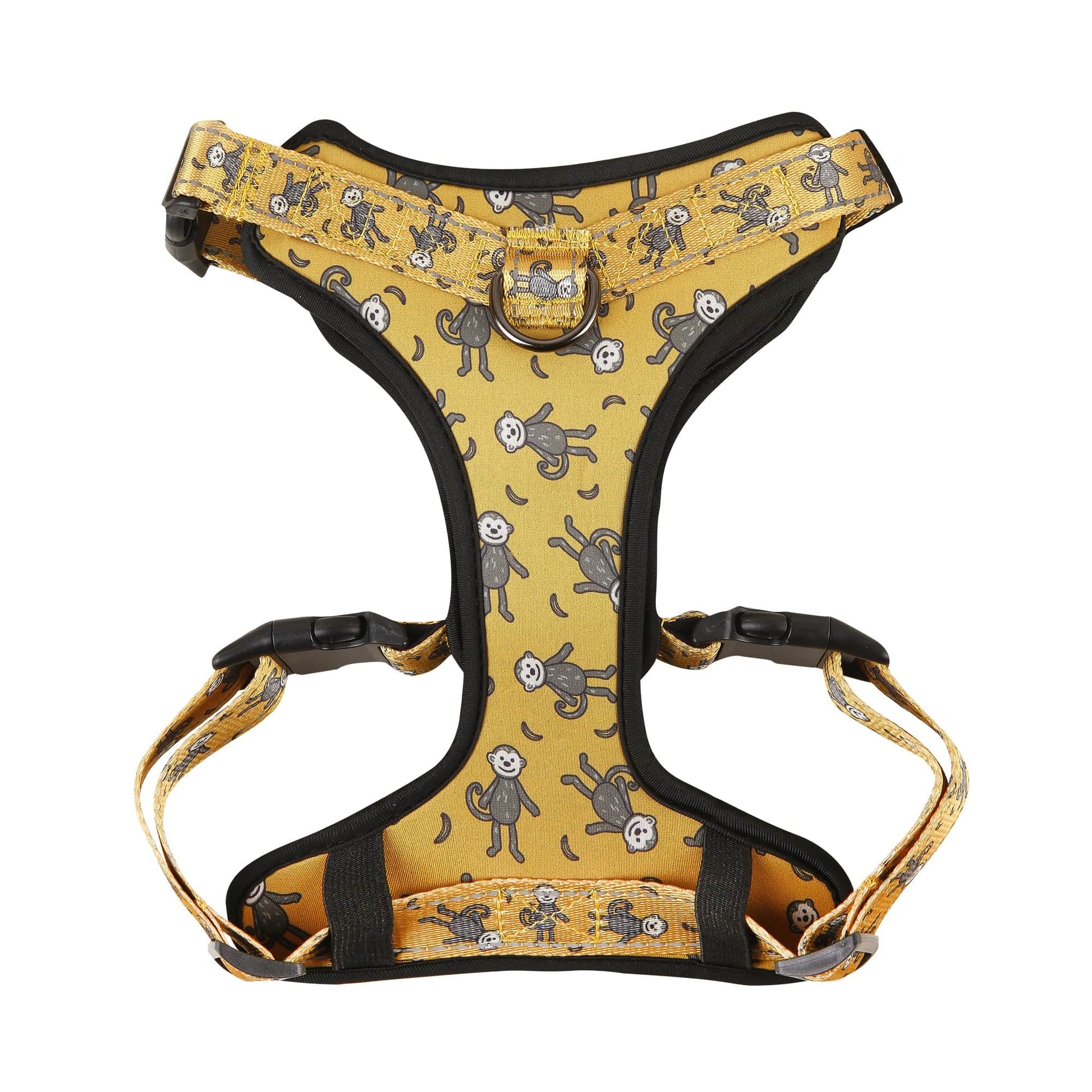 Eco Chic Eco Chic Recycled Dog Harness - Monkeys Mustard