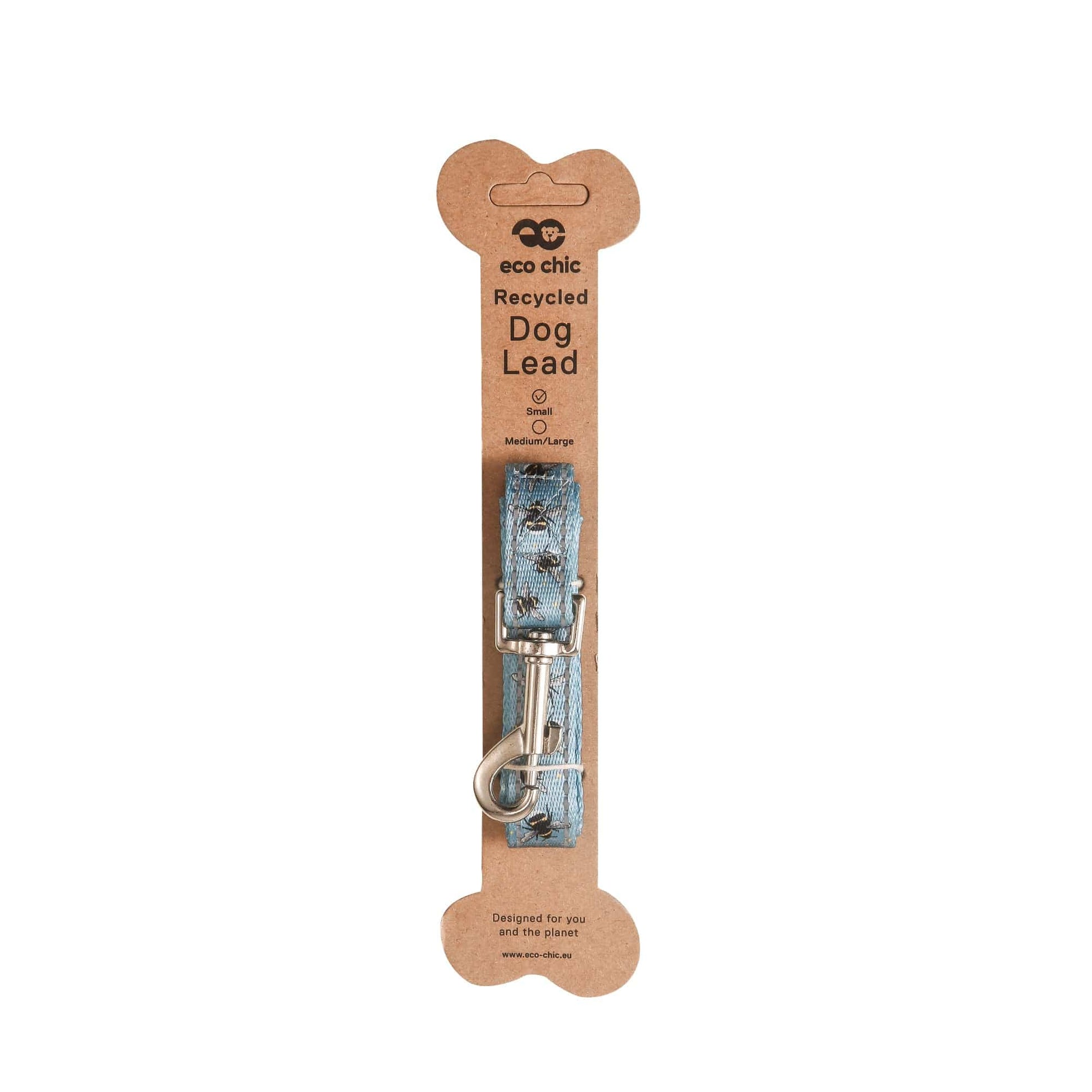 Eco Chic Eco Chic Recycled Dog Lead - Bumble Bees Blue