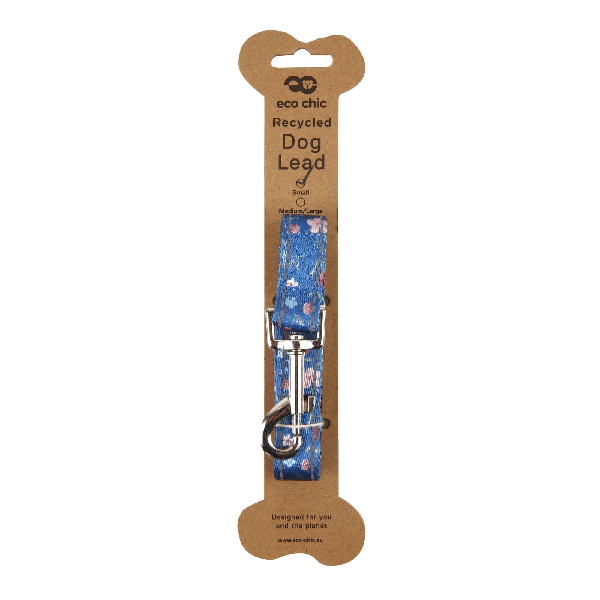 Eco Chic Eco Chic Recycled Dog Lead - Floral Navy