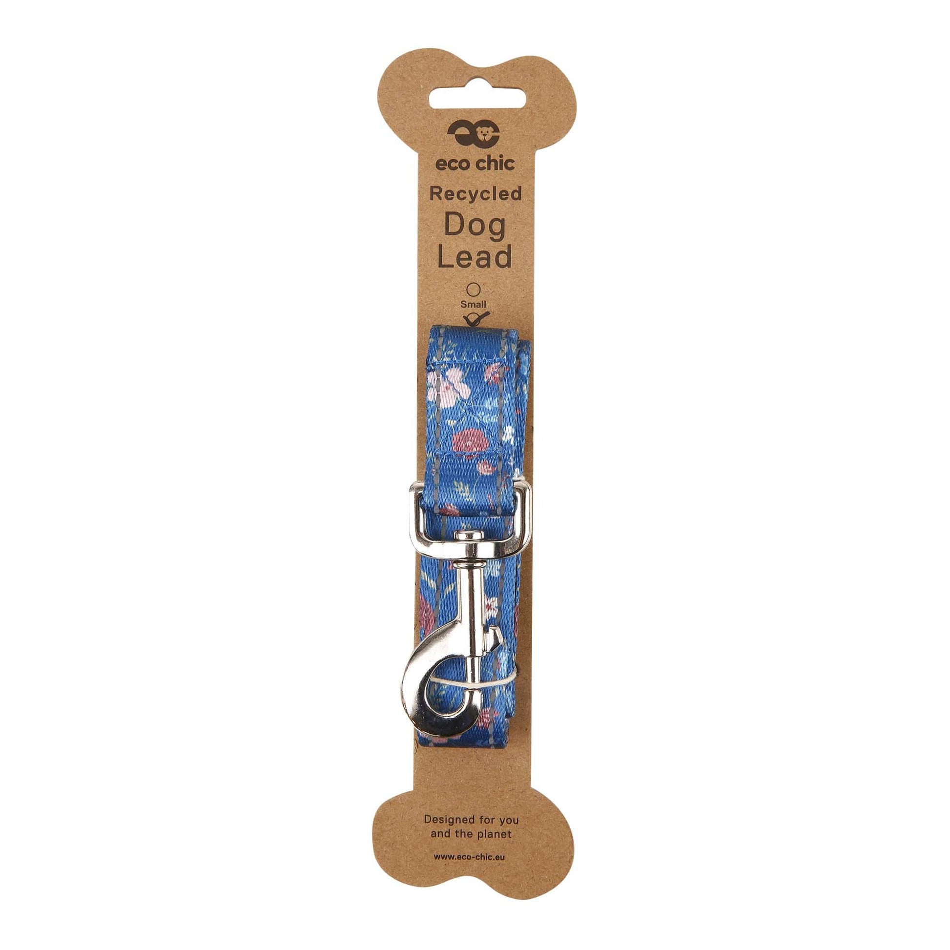 Eco Chic Eco Chic Recycled Dog Lead - Floral Navy
