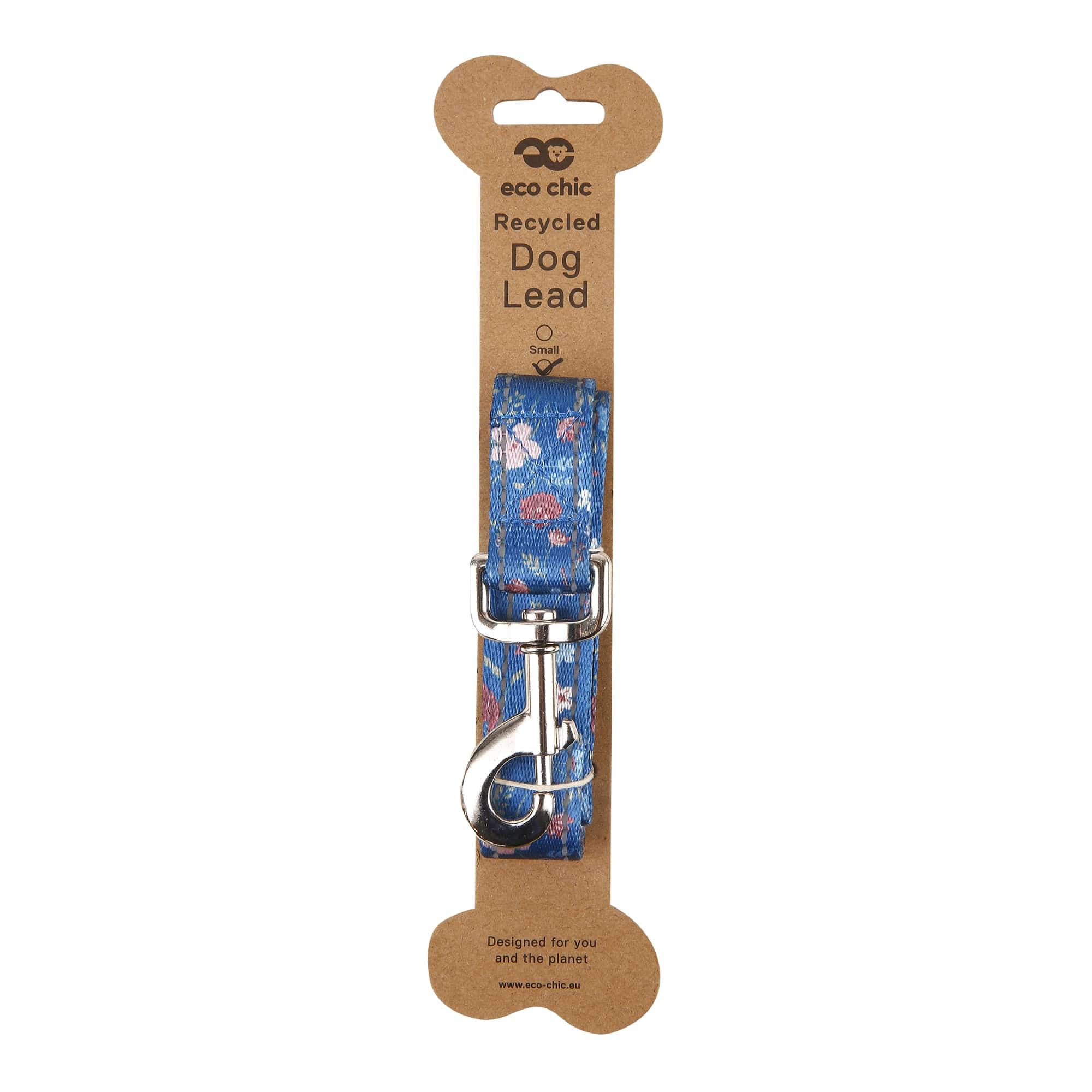 Eco Chic Eco Chic Recycled Dog Lead - Floral Navy