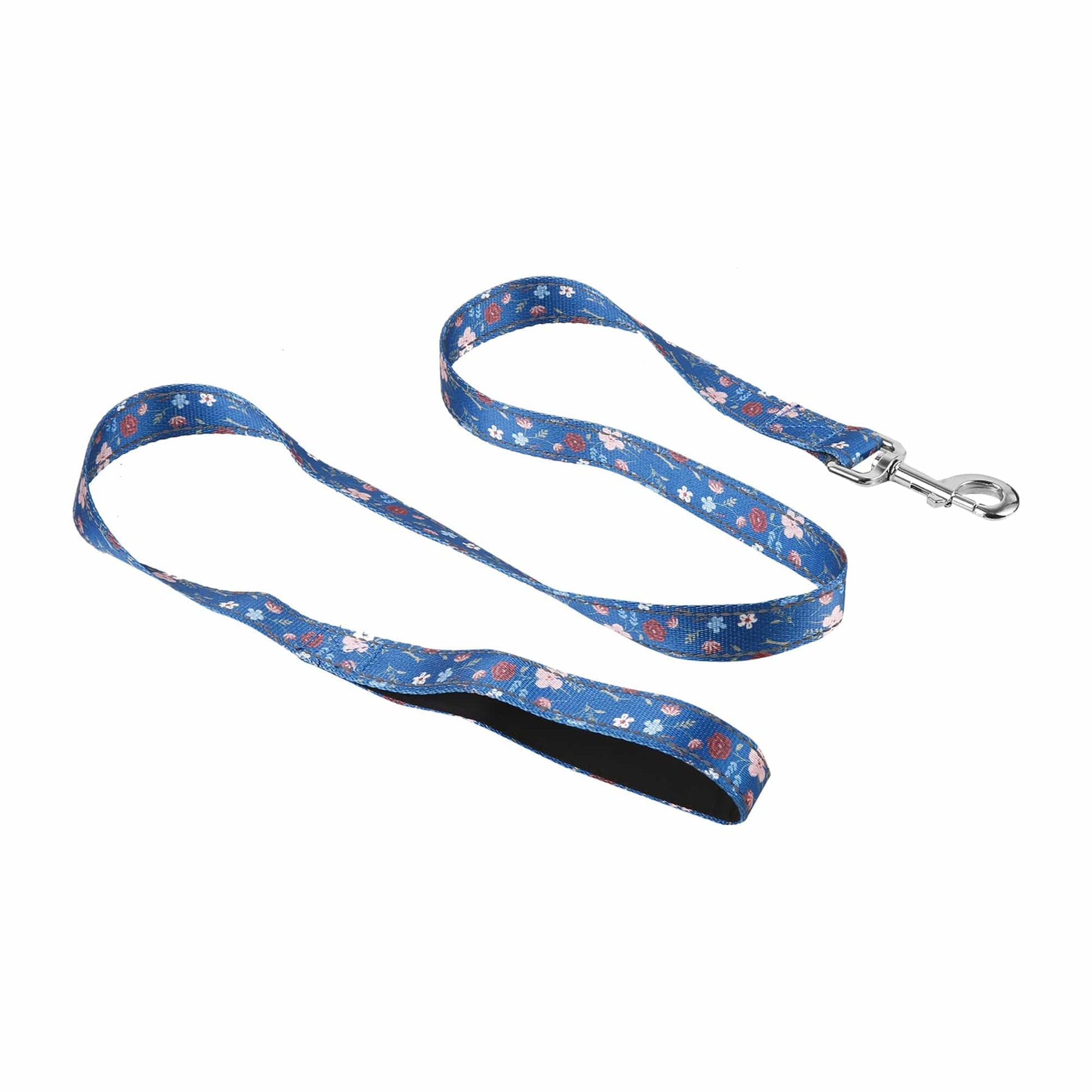 Eco Chic Medium/Large Eco Chic Recycled Dog Lead - Floral Navy