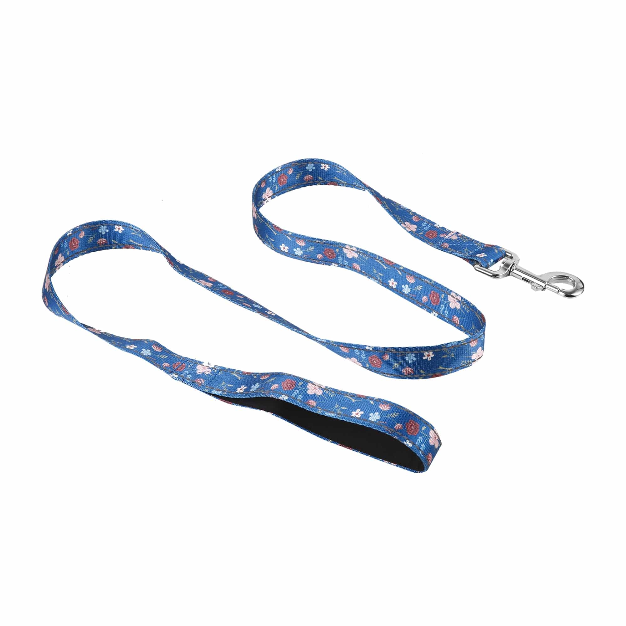Eco Chic Medium/Large Eco Chic Recycled Dog Lead - Floral Navy