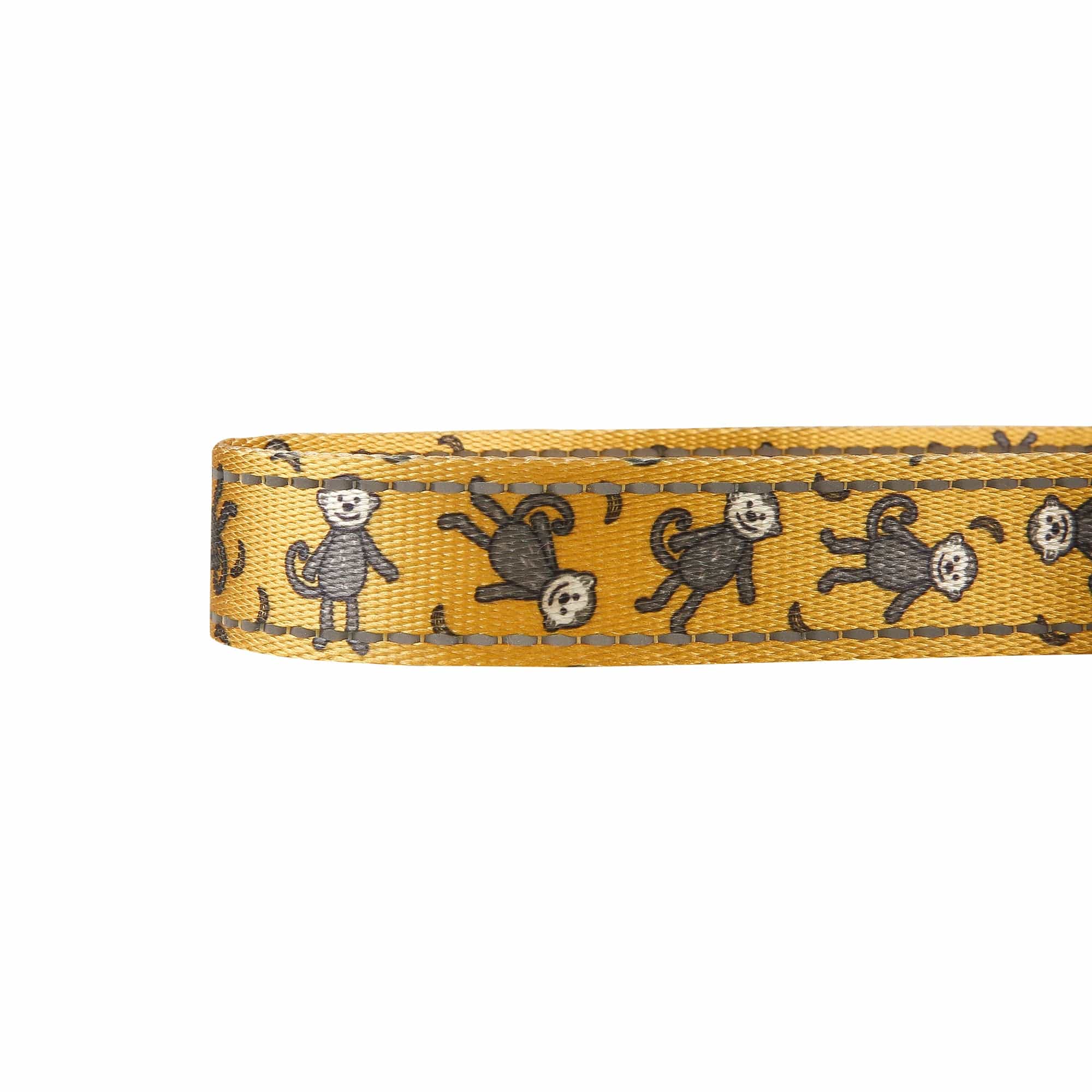 Eco Chic Eco Chic Recycled Dog Lead - Monkeys Mustard